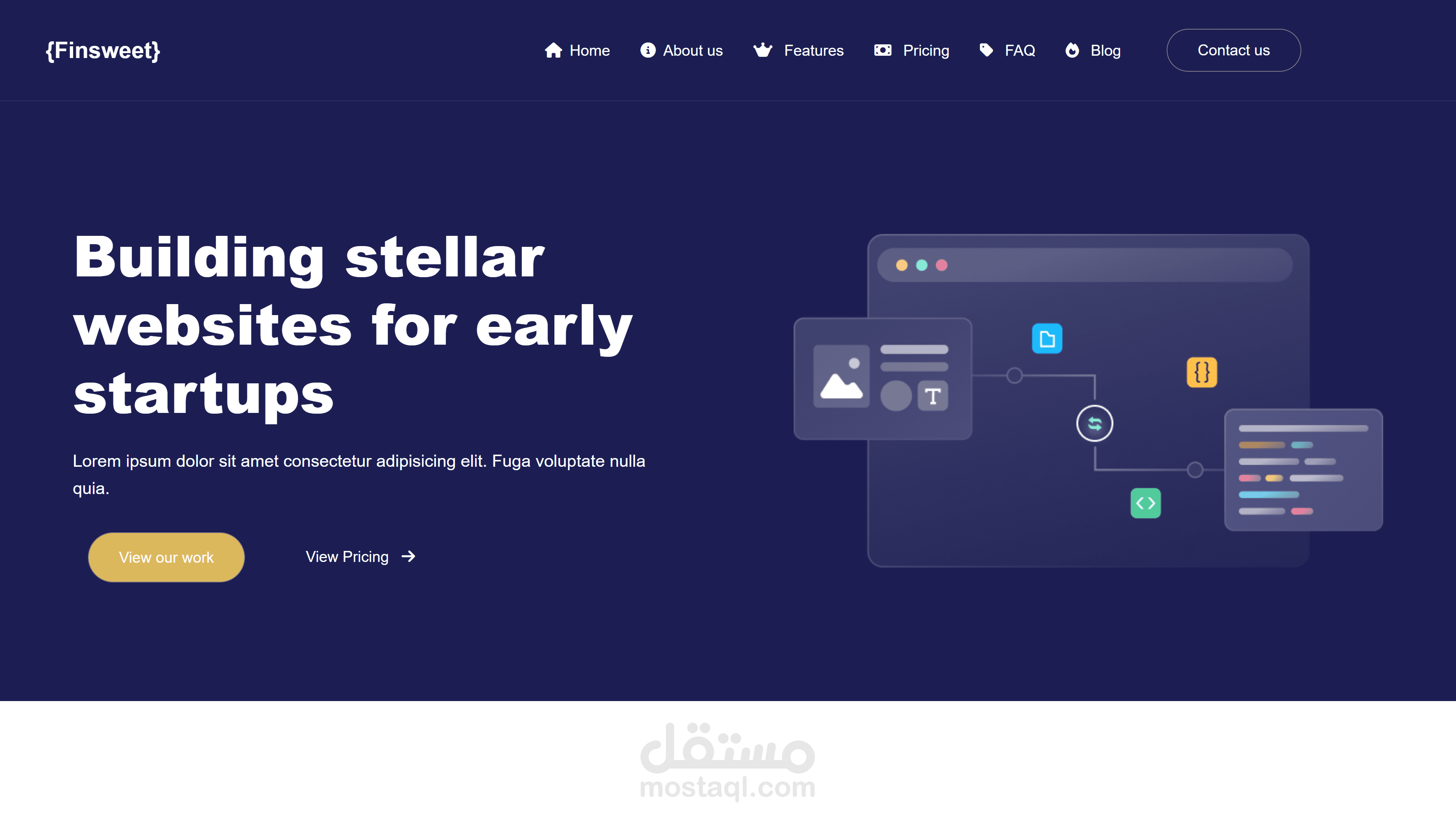 تصميم صفحة هبوط متجاوبة  بلغتي HTML وCSS فقط
