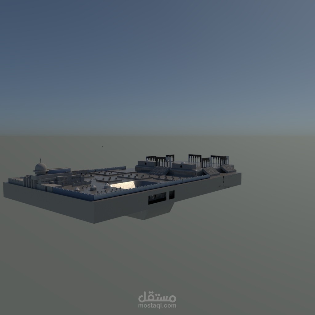 تصميم المسجد الاقصى ثلاثي الابعاد 3D +الفيديو