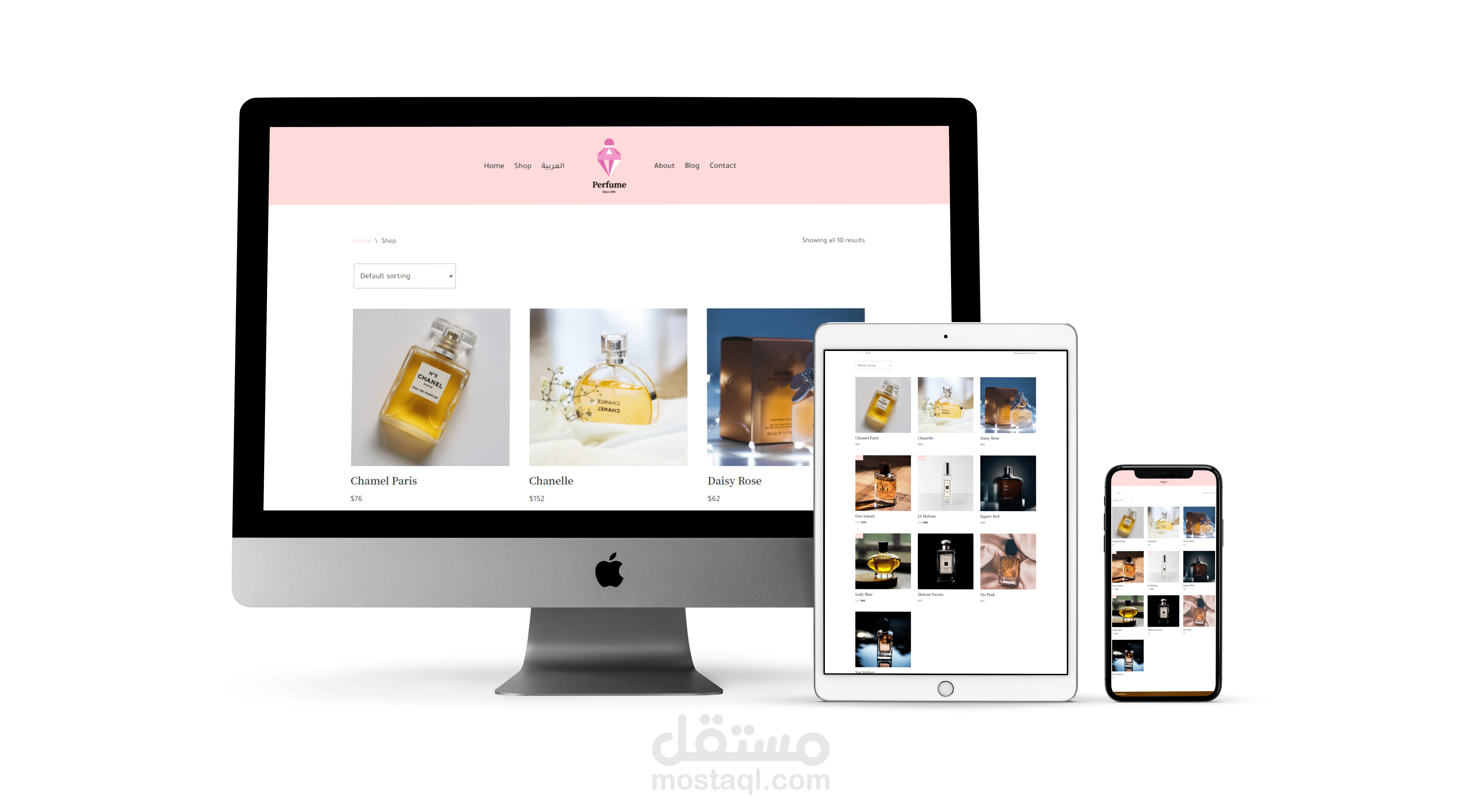 متجر ووكومرس للعطور باللغتين