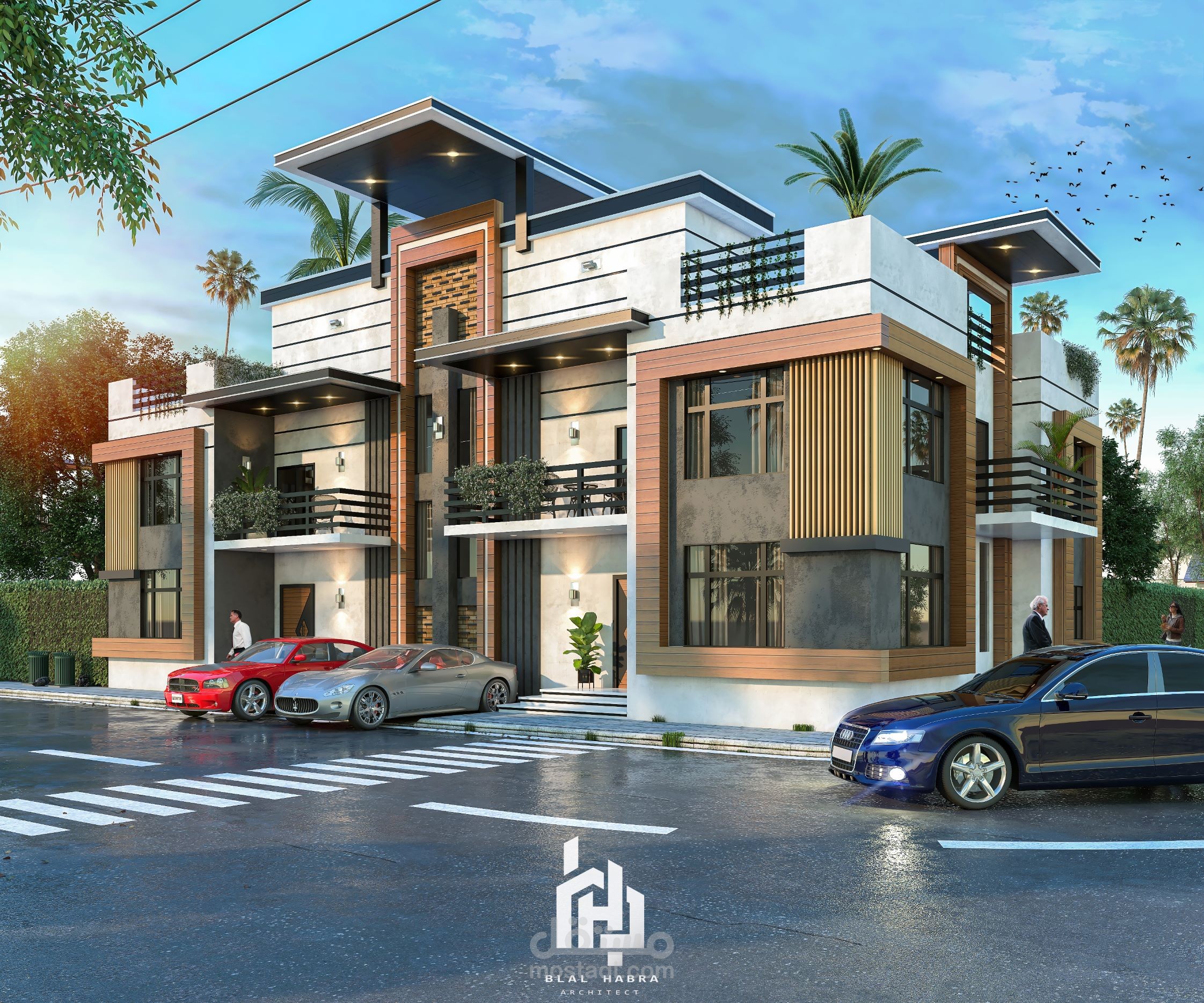 واجهة سكن توأمي في دولة الأمارات