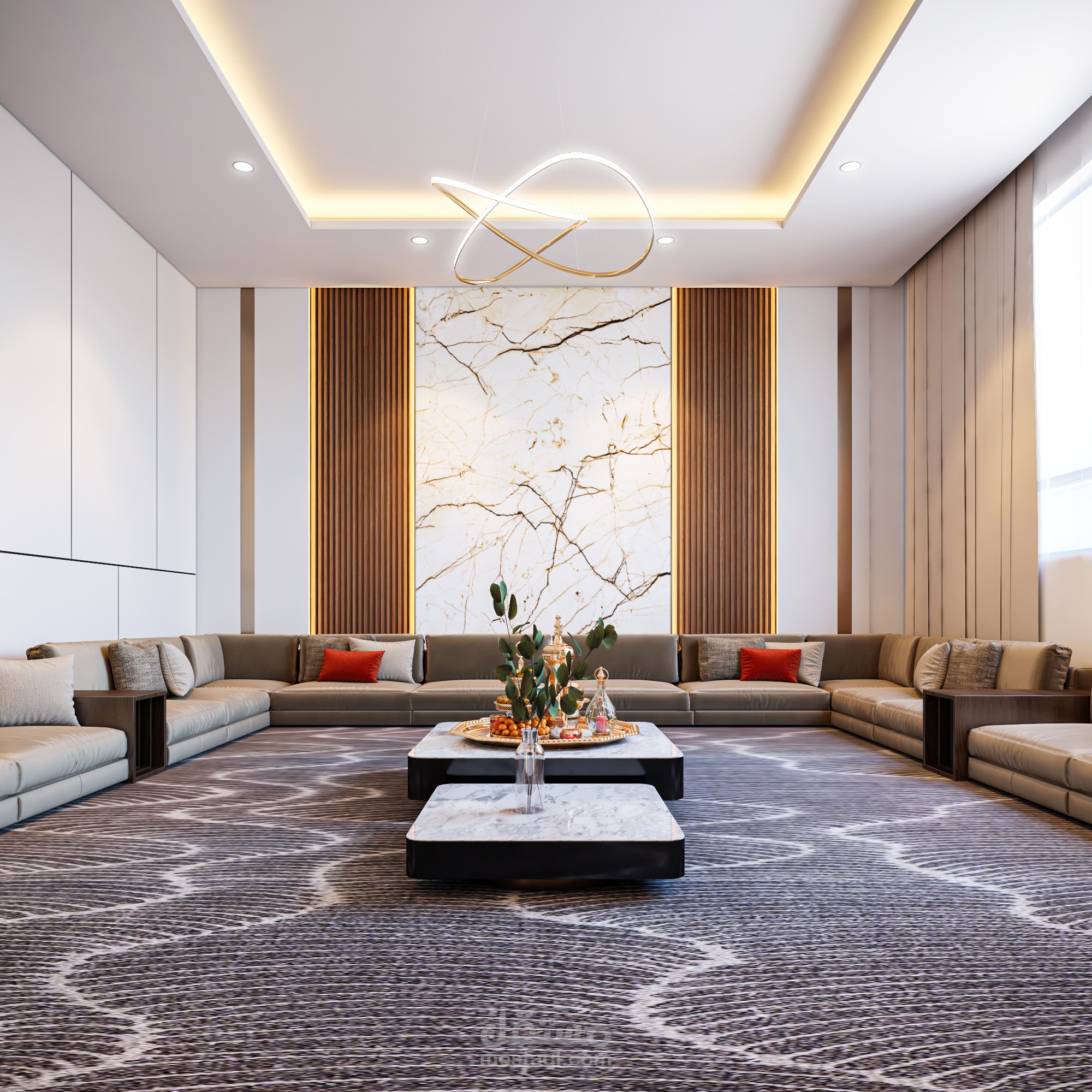 تصميم - داخلي فراغ مقلط وحمام ضمن فيلا في المملكة العربية السعودية KSA