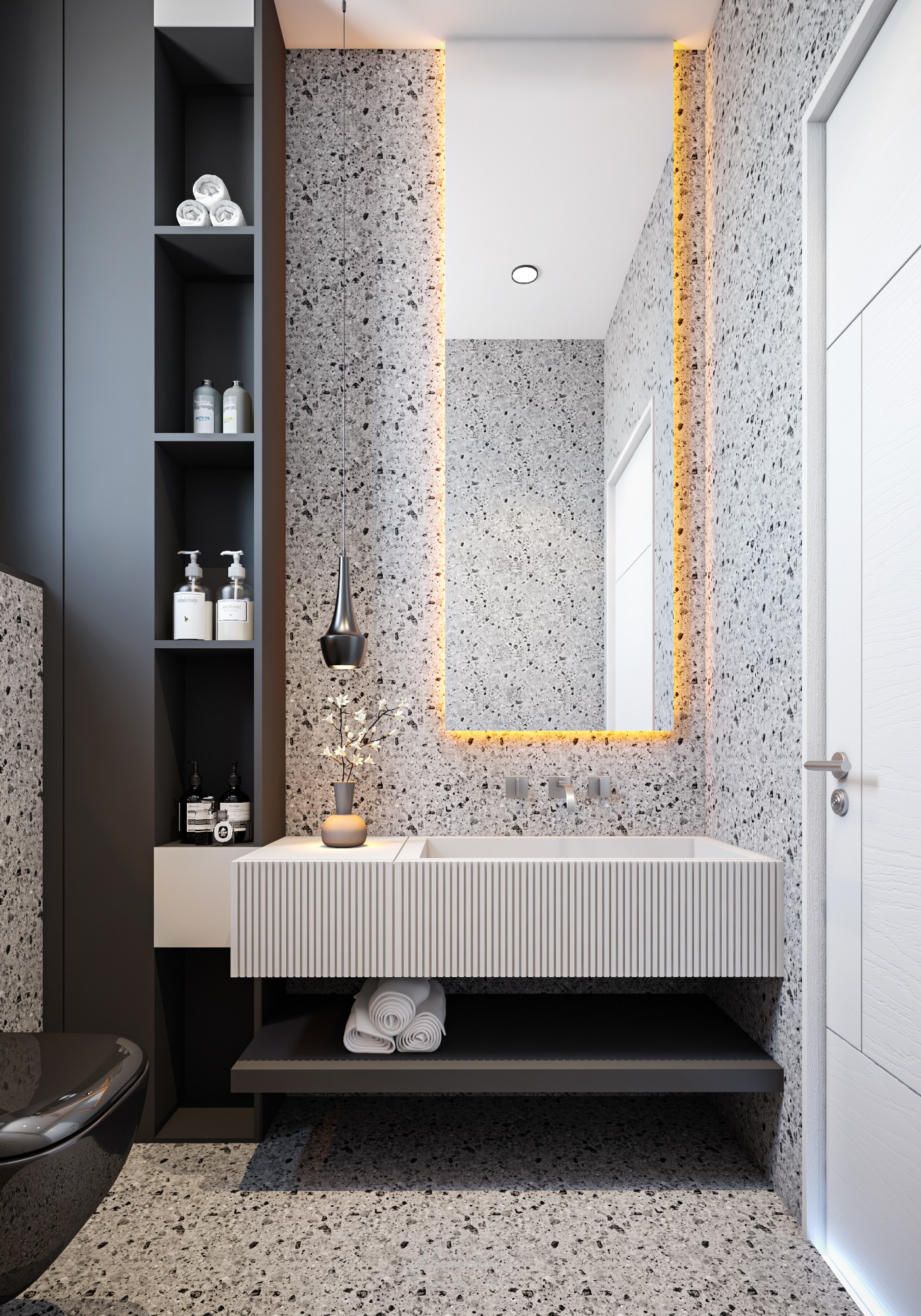 تصميم - حمام ضمن فيلا سكنية في المملكة العربية السعودية KSA