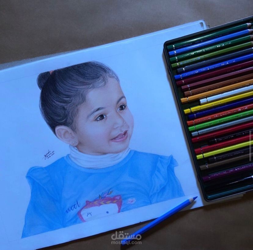 رسم بورتريه الوان
