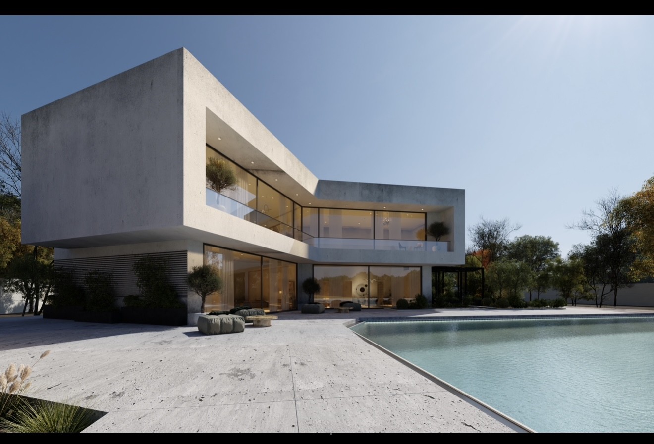 تصميم واجهة خارجية لفيلا