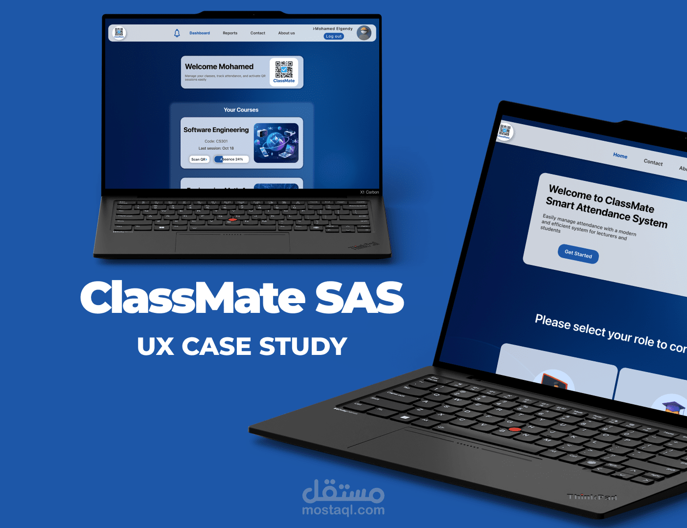تصميم واجهة وتجربة مستخدم لنظام حضور ذكي (ClassMate)