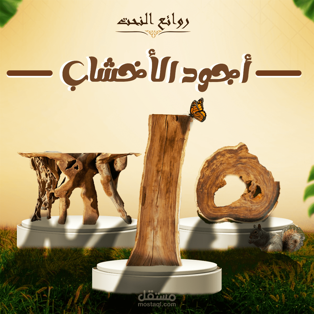 تصميم اعلاني سوشيال ميديا ودعوة لروئع النحت