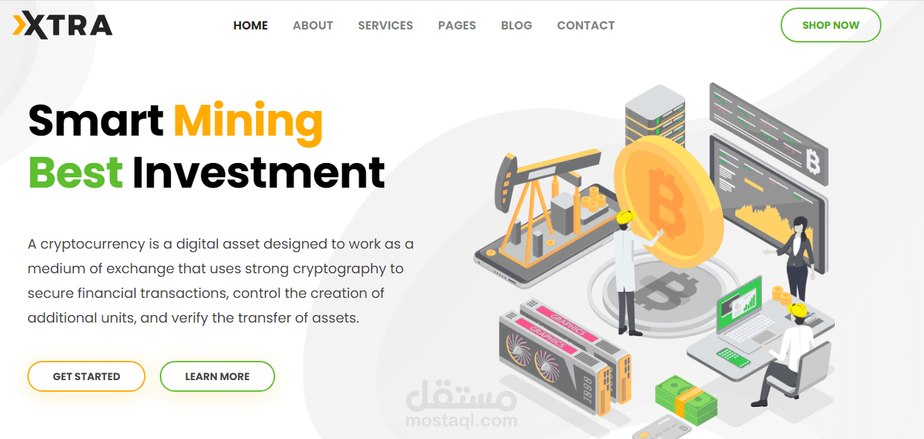 الصفحة الرئيسية لموقع للعملات