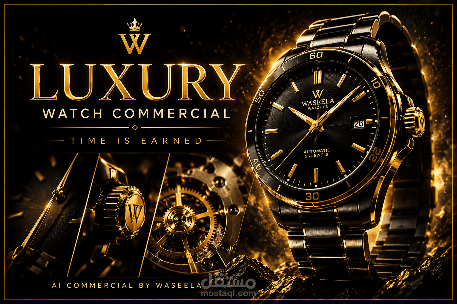 Luxury Watch Commercial | AI Product Advertisement | WASEELA