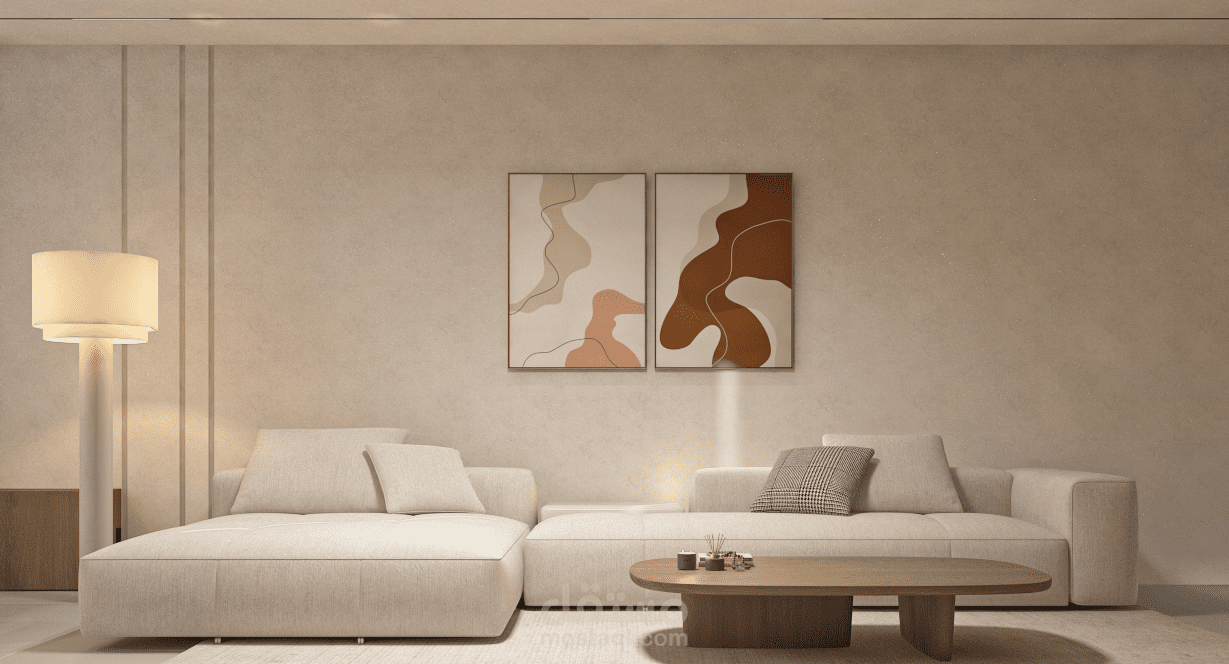 تصميم داخلي لفراغ معيشة