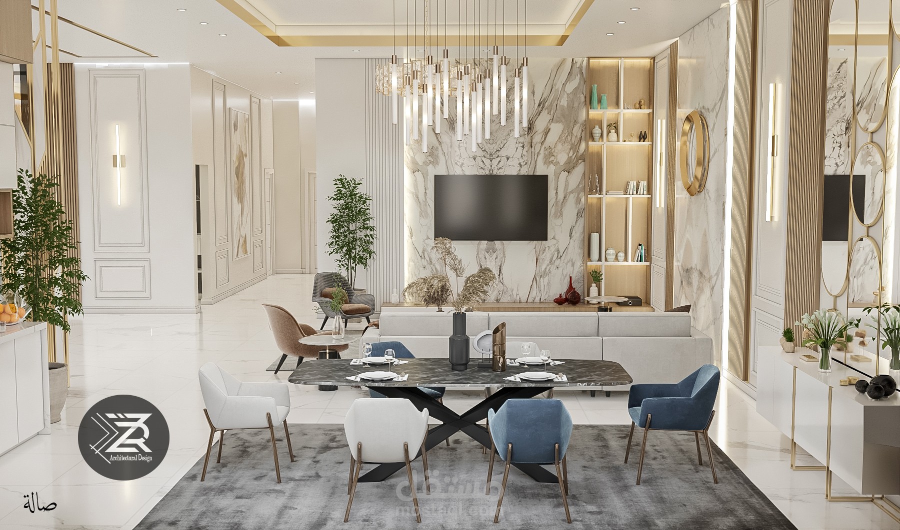 تصميم داخلي - شقق فندقية - تصميم فلل -كود سعودي - تصميم داخلي