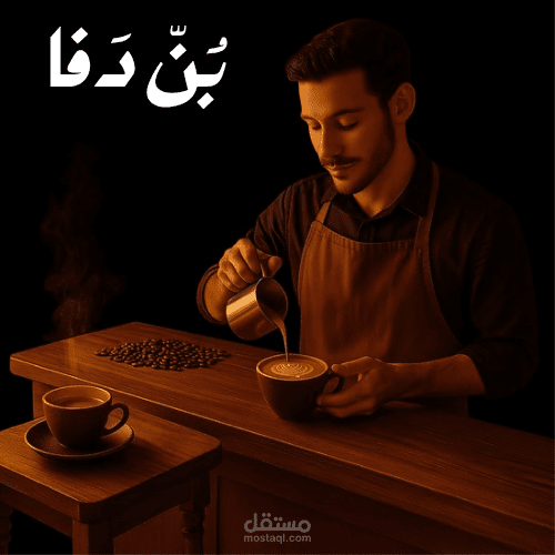 تصميم إعلان لمقهى