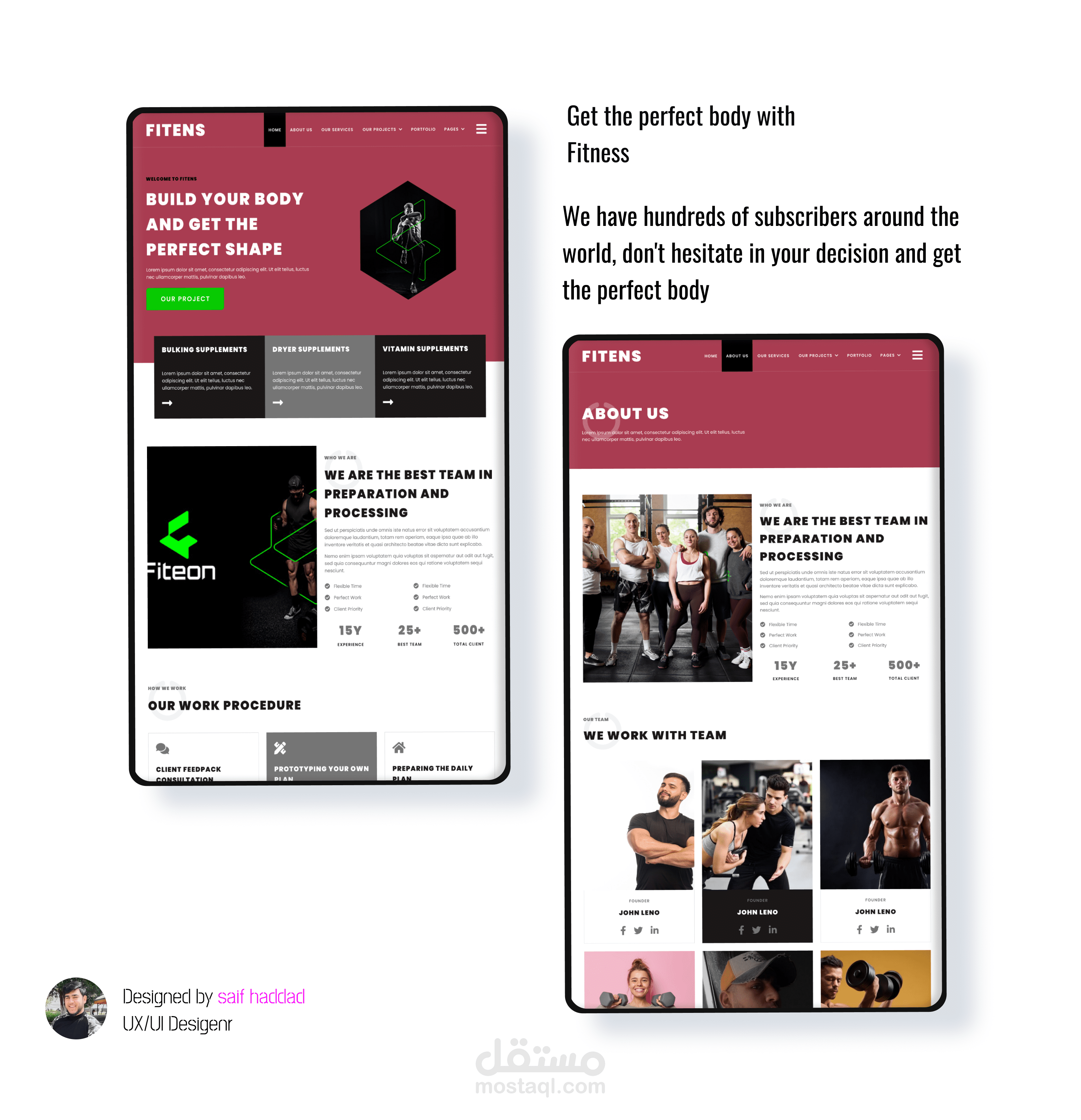موقع Fitenss للحصول على جسم رياضي ومتناسق