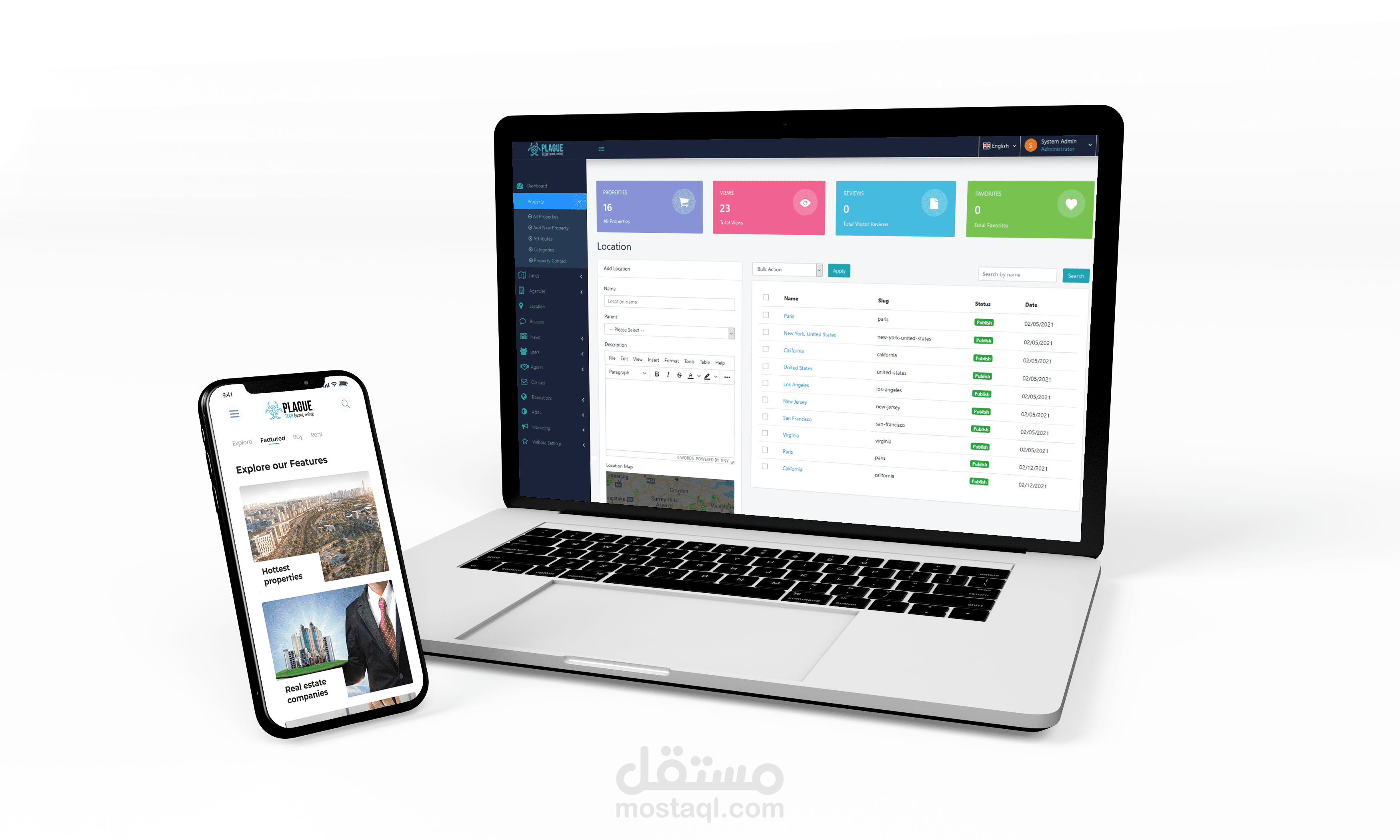 Real estate App and dashboard