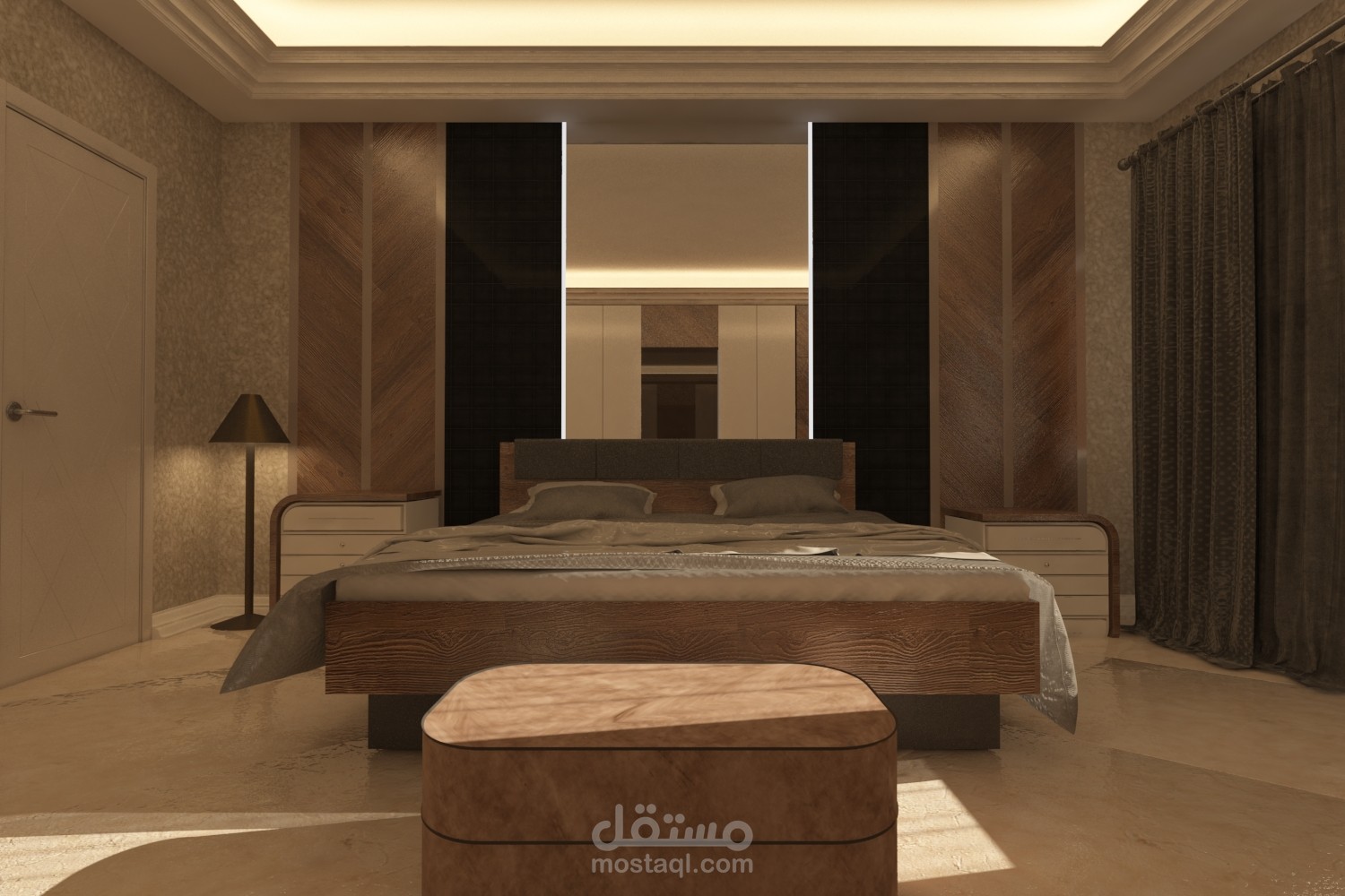 تصميم داخلي وديكور لغرفة نوم