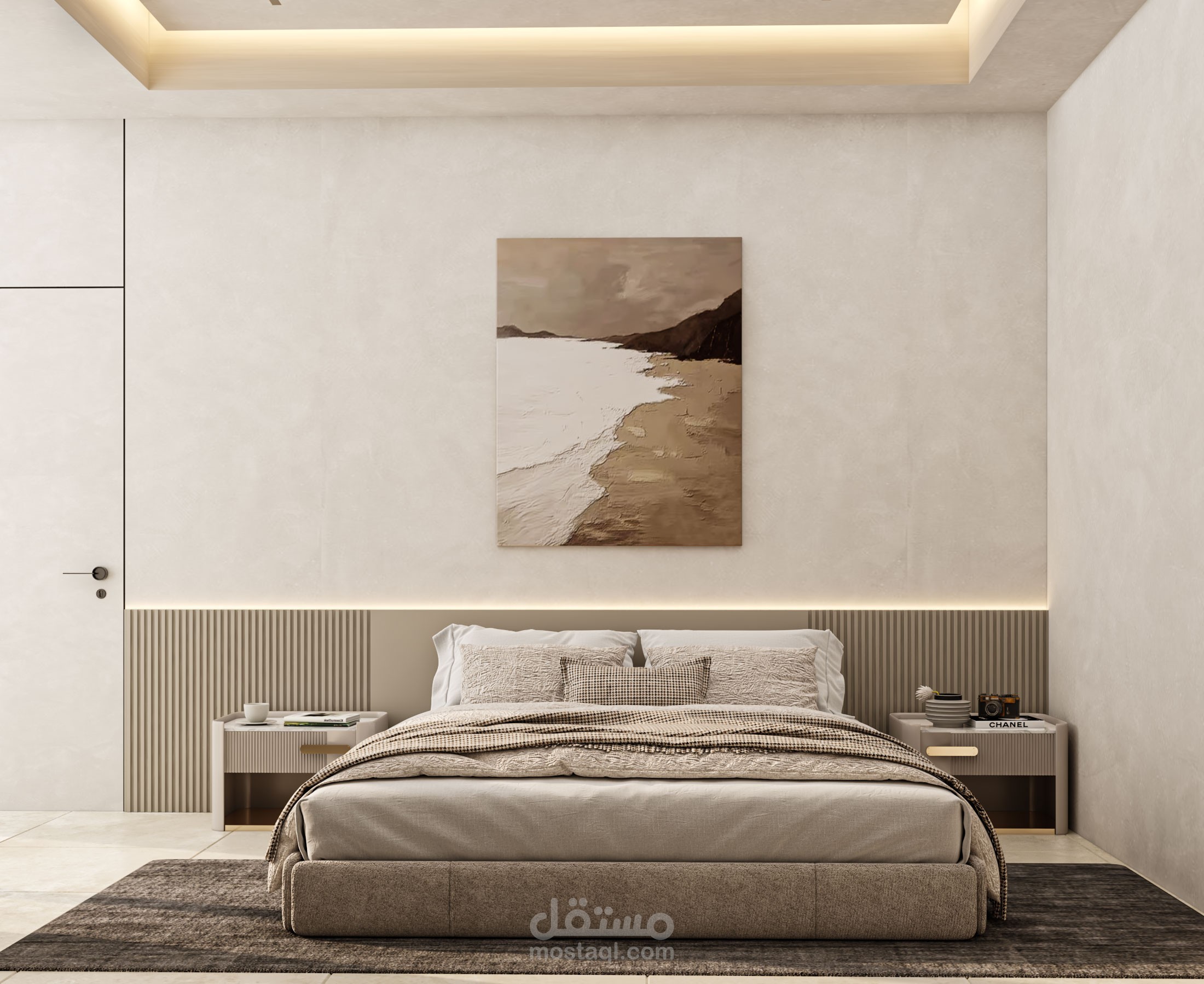 غرفة نوم بسيطة و انيقة في السعودية