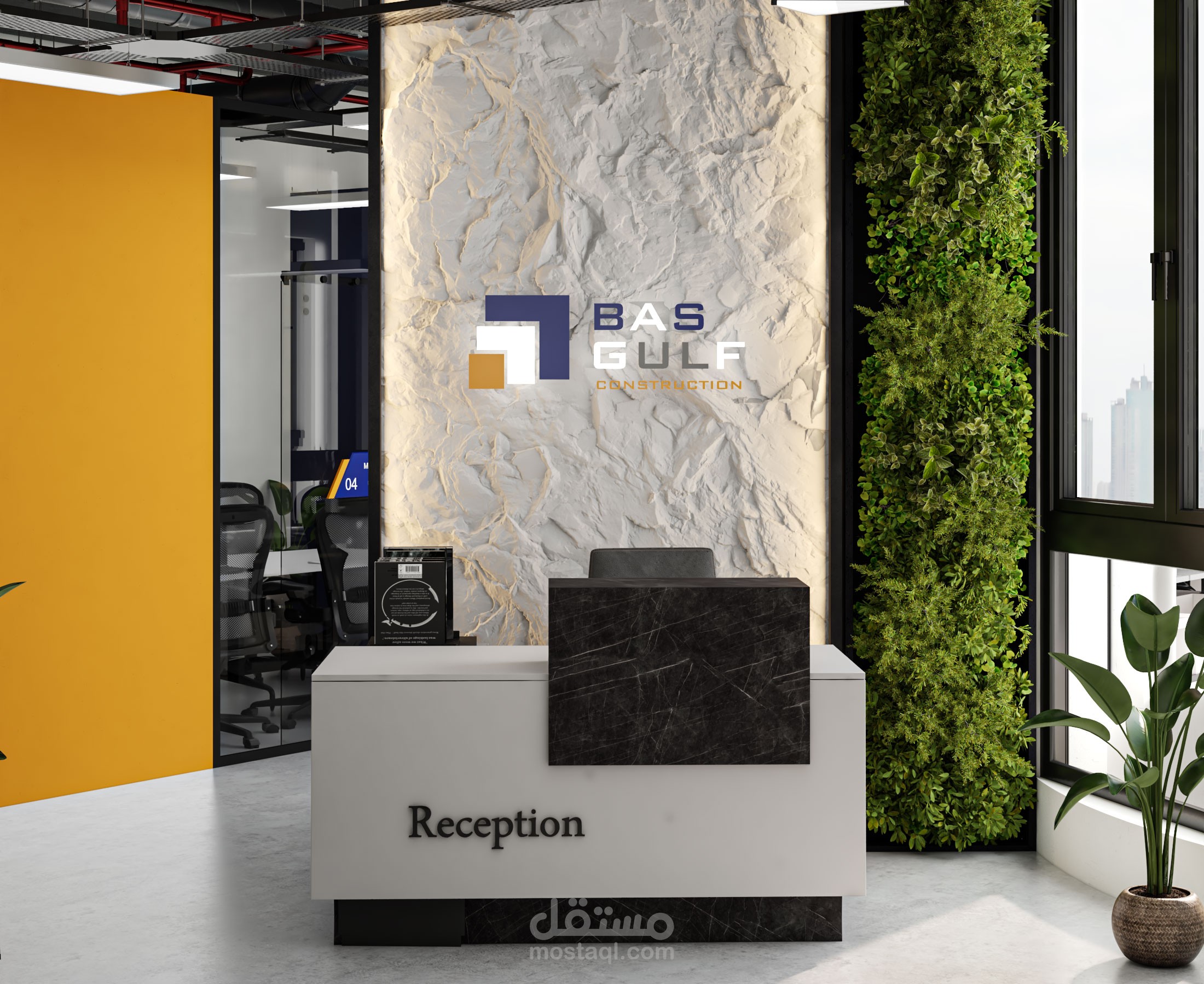 تصميم مكاتب على الطراز الصناعي في جدة