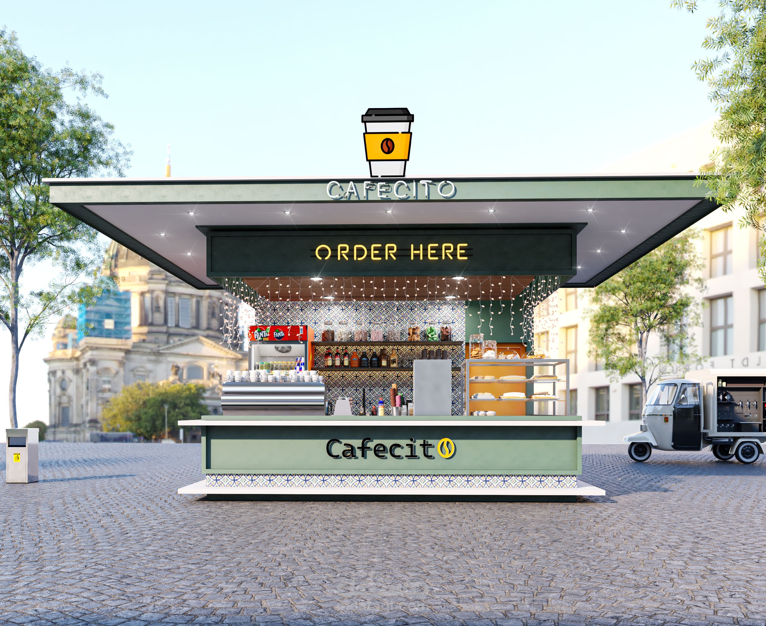 تصميم كشك على الطراز الاسباني