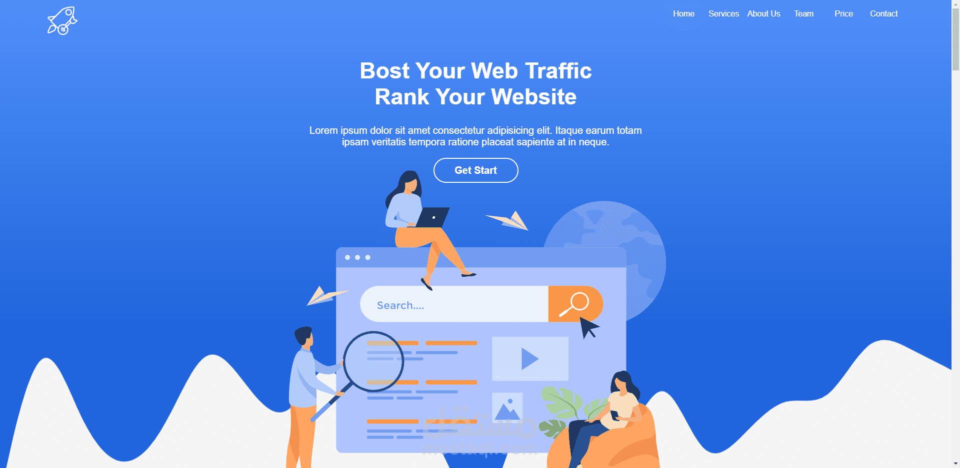 تصميم land page