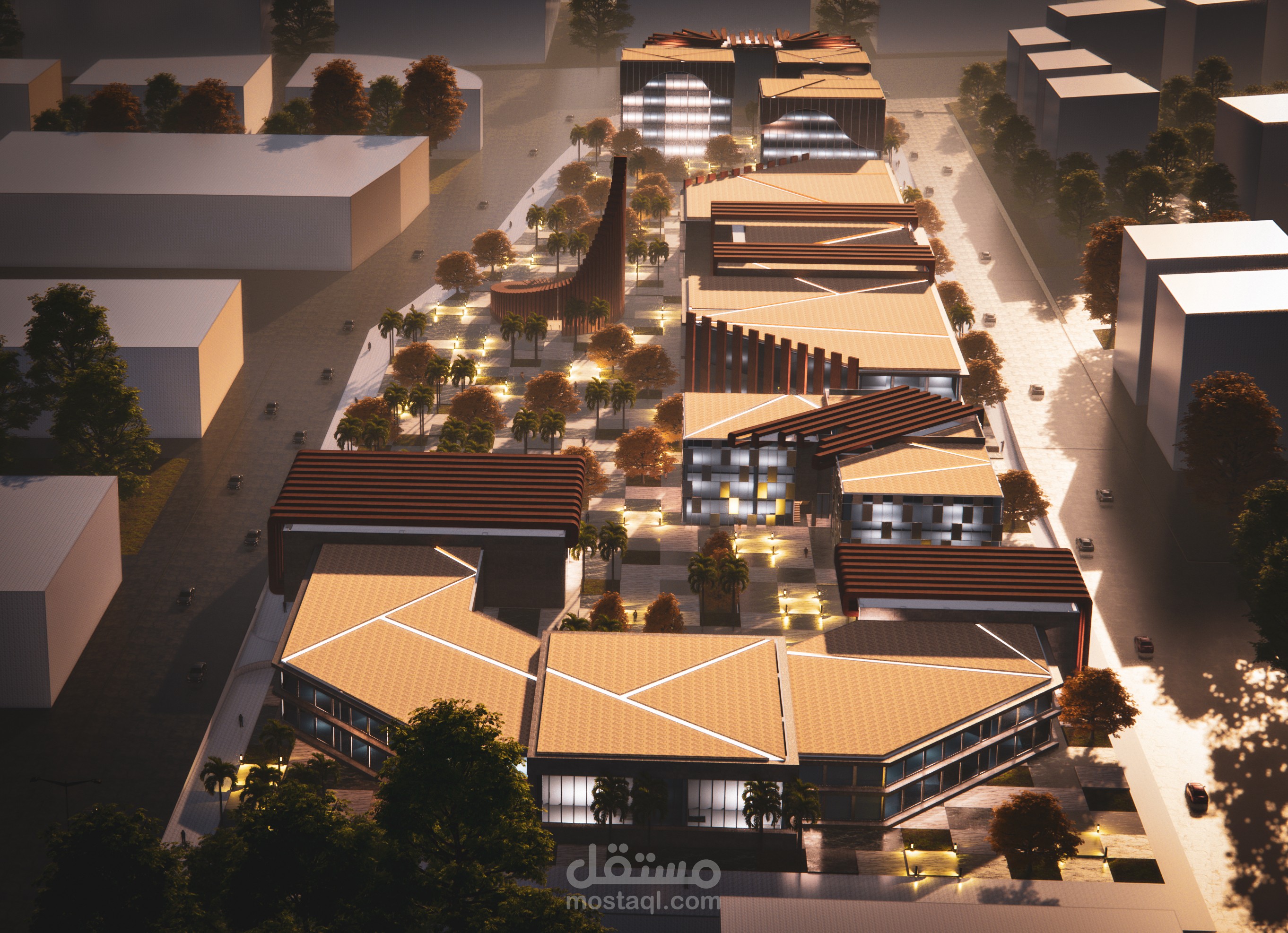 تصميم معماري لمركز و ملتقي ثقافي حرفي في حي الاسمرات القاهره