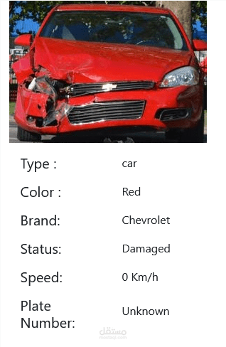 تطبيق ويب لمعرفة بيانات السيارات بالذكاء الإصطناعى