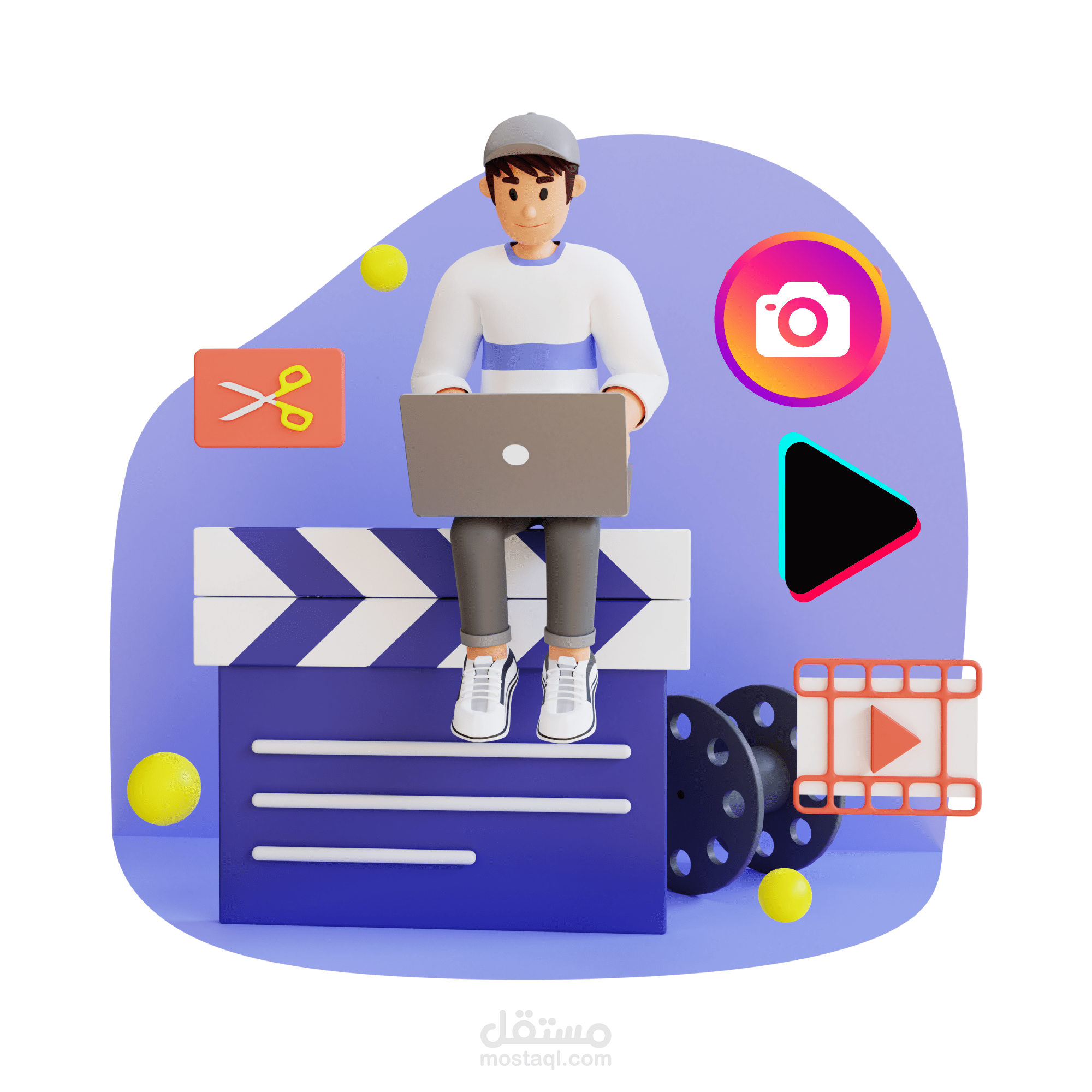 انتاج فيديوهات قصيرة (REELS , Shorts ,TikTok)
