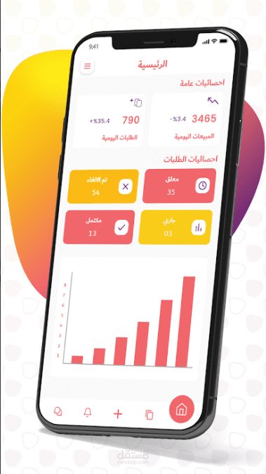 تطبيق موبايل داشبورد للاندرويد و الايفون