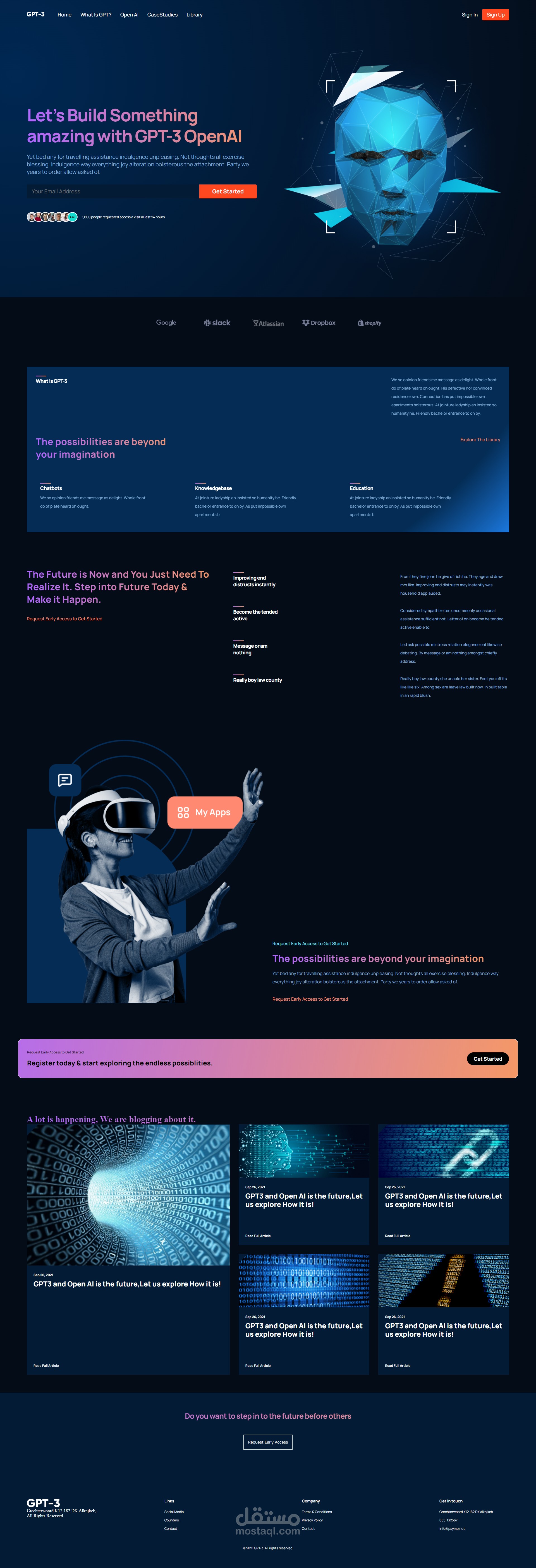 GPT-3 -  تصميم UI/UX بأستخدام React.js