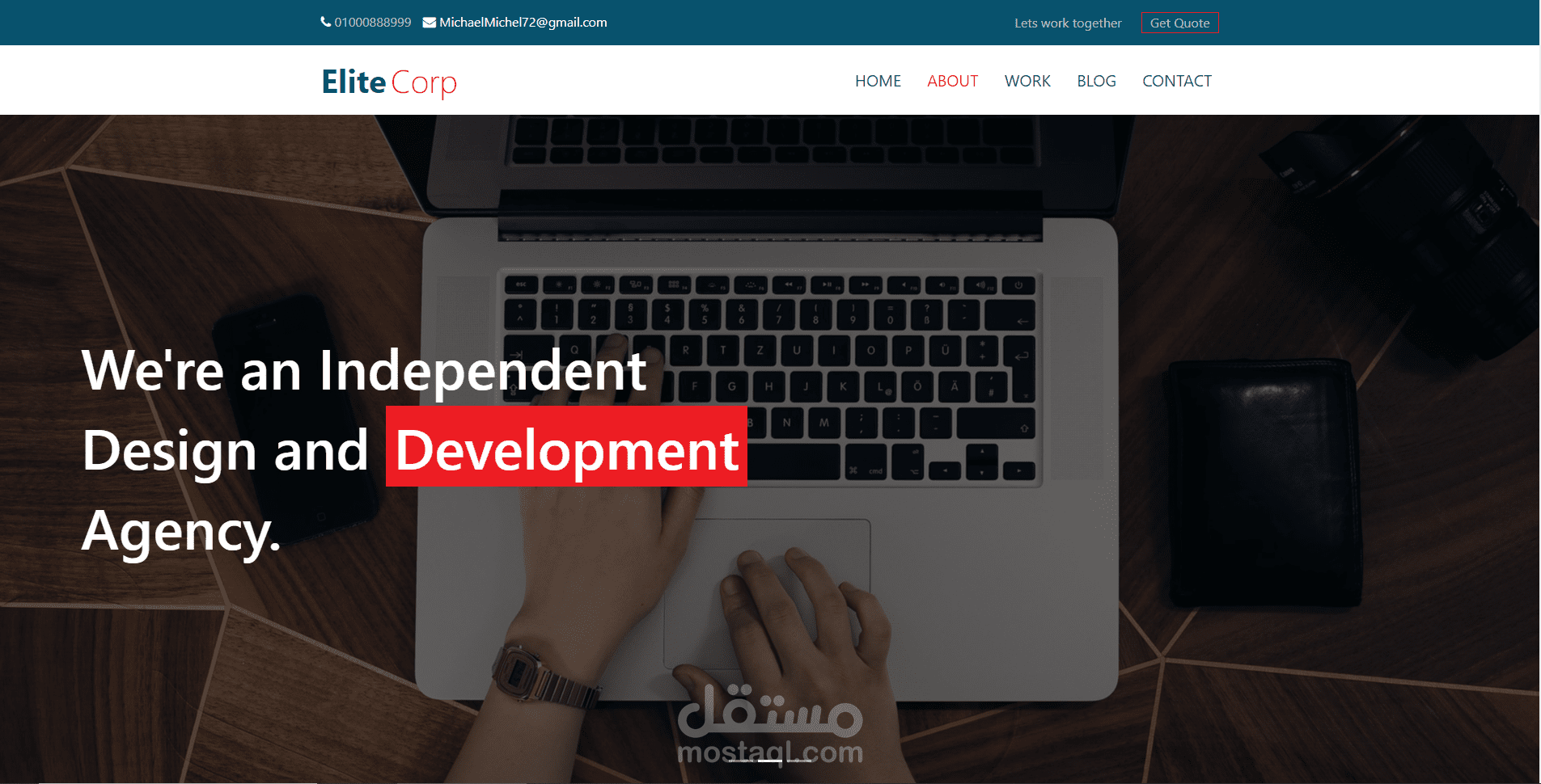 A Responsive Website for a marketing agency