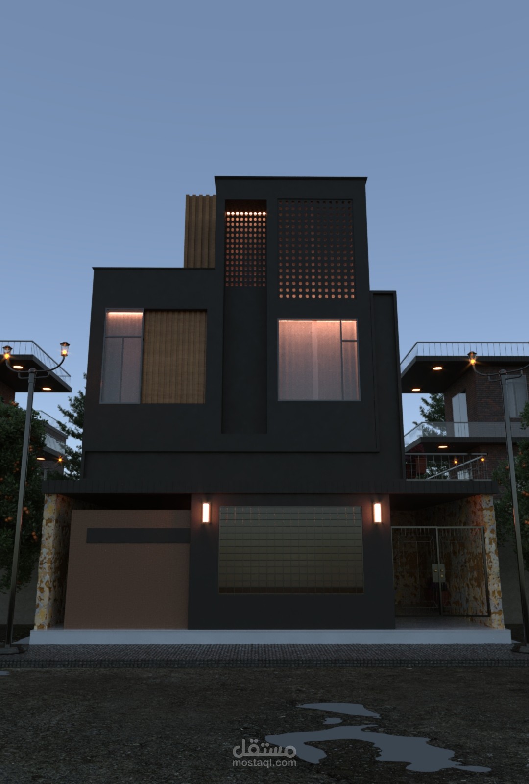 تصميم منزل على الطراز الحديث