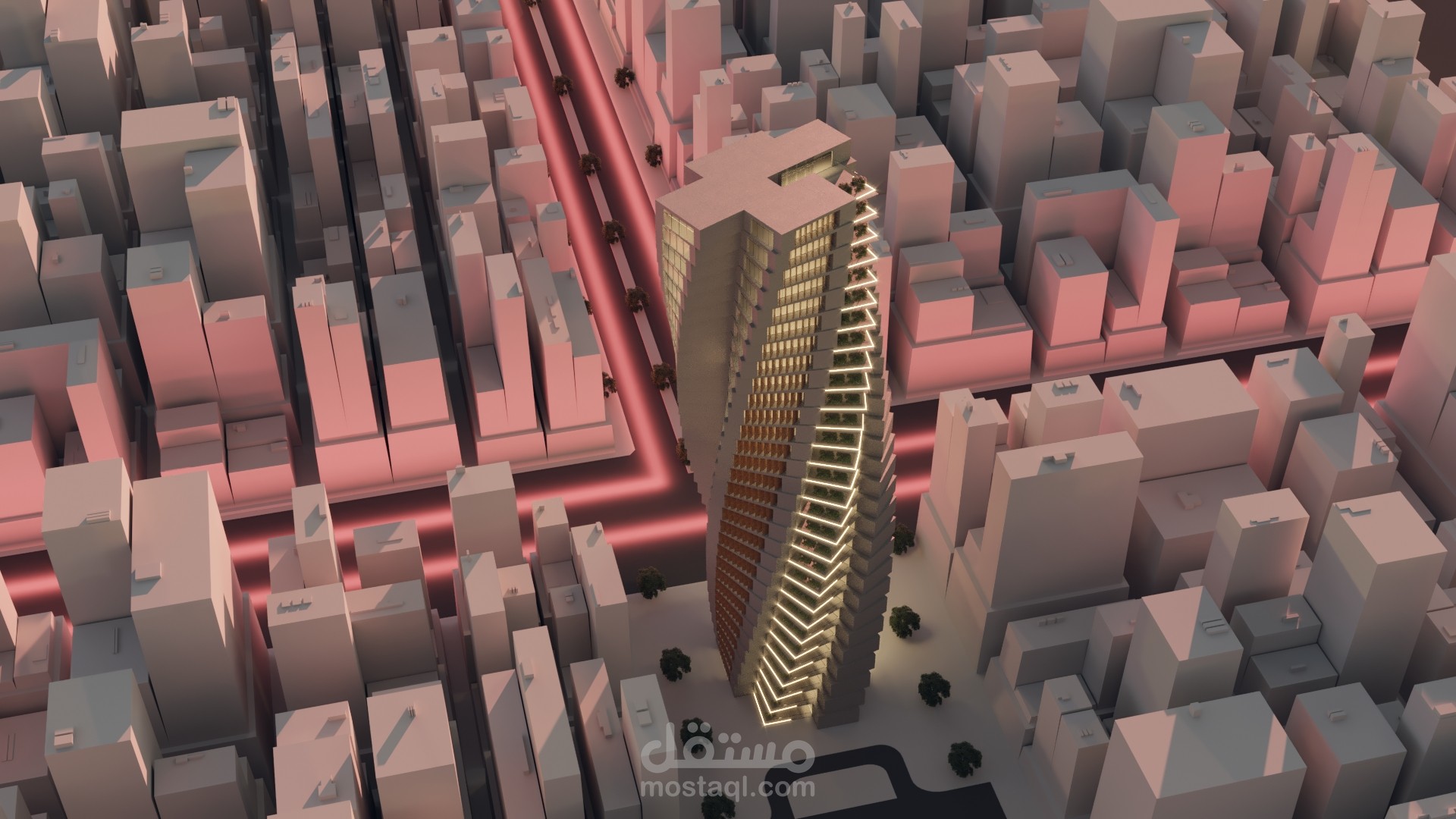 تصميم Twisted Tower