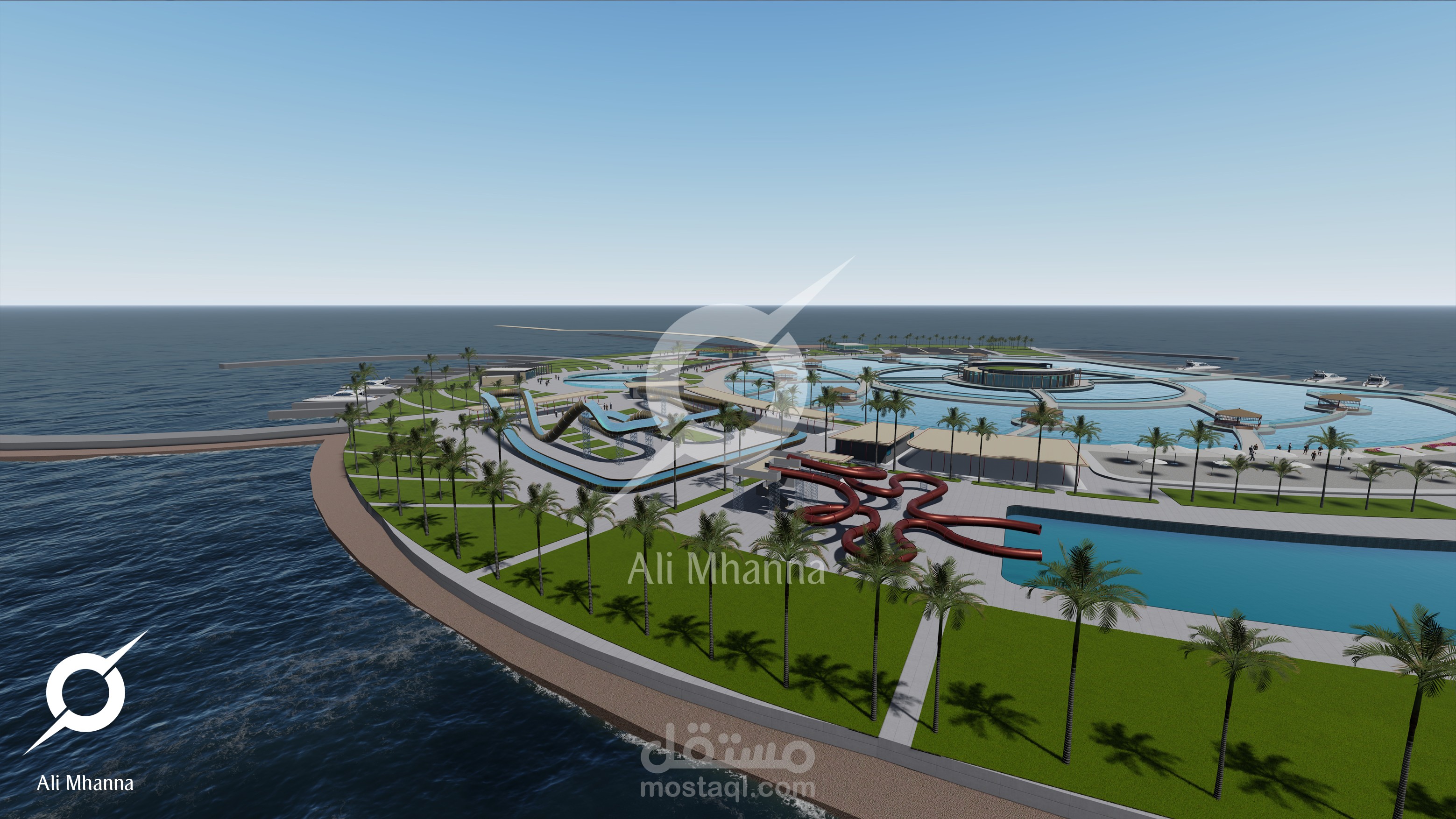 تصميم منتجع سياحي \ جزيرة ترفيهية