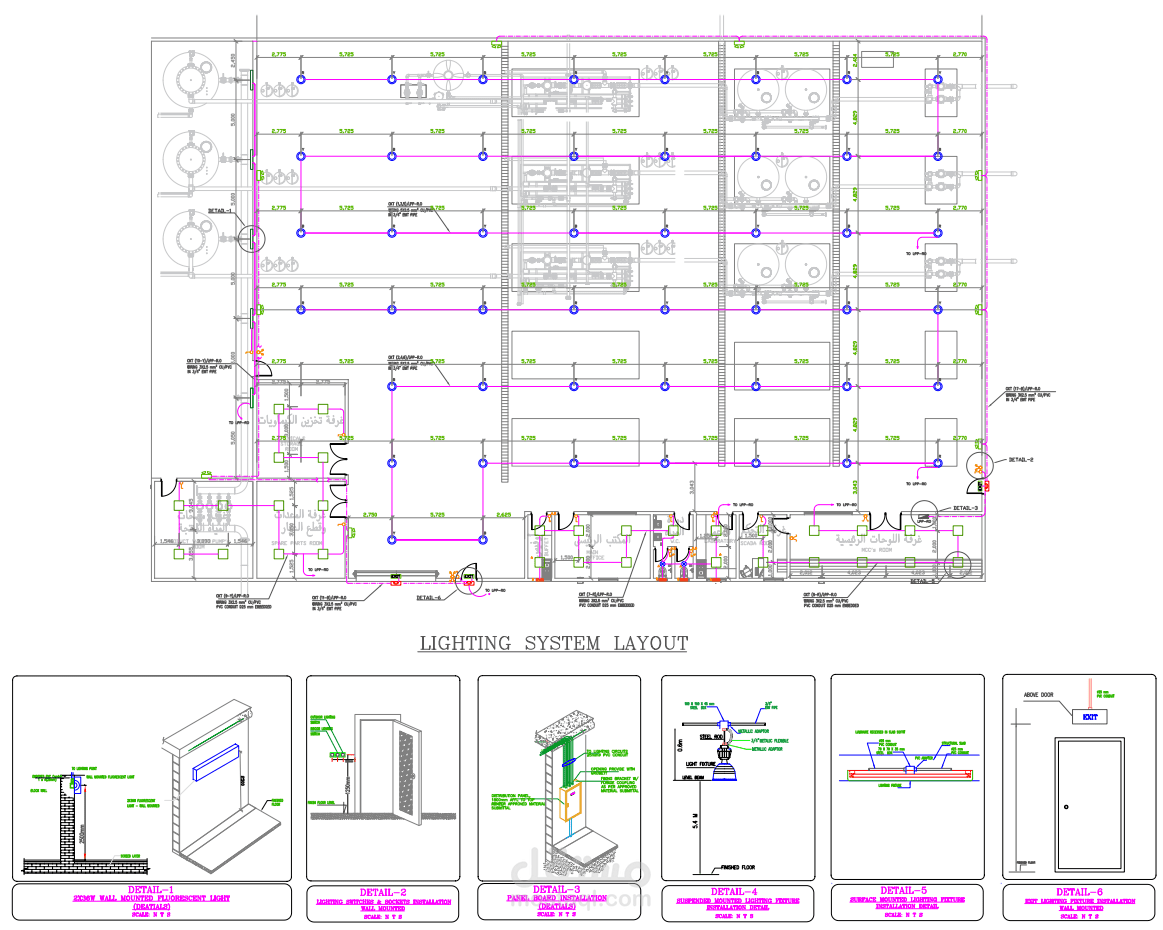 مخطط إنارة داخلية