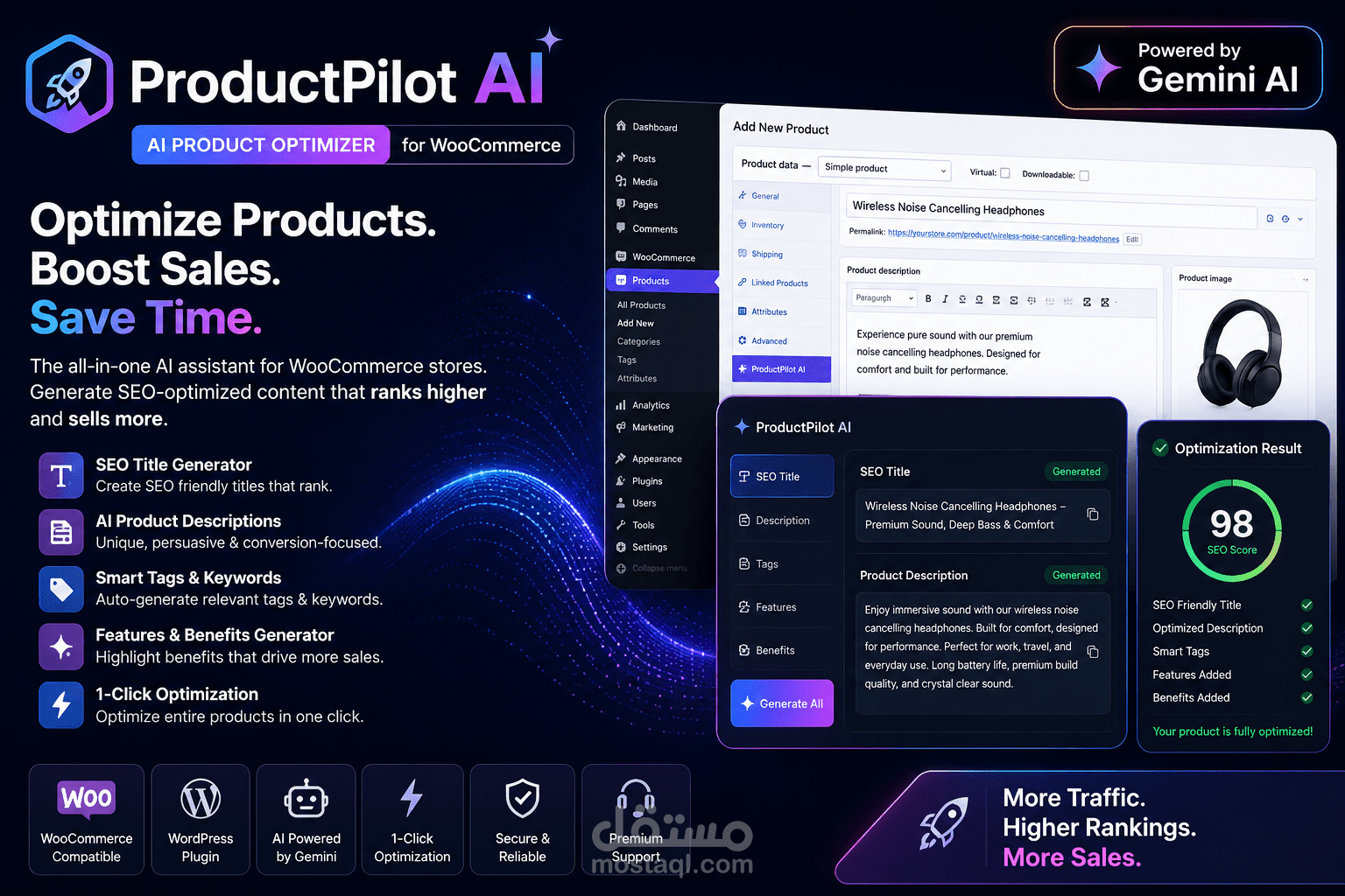 ProductPilot AI — Smart AI Content Optimizer for WordPress محسن المحتوى الذكي بالذكاء الاصطناعي لمواقع ووردبريس