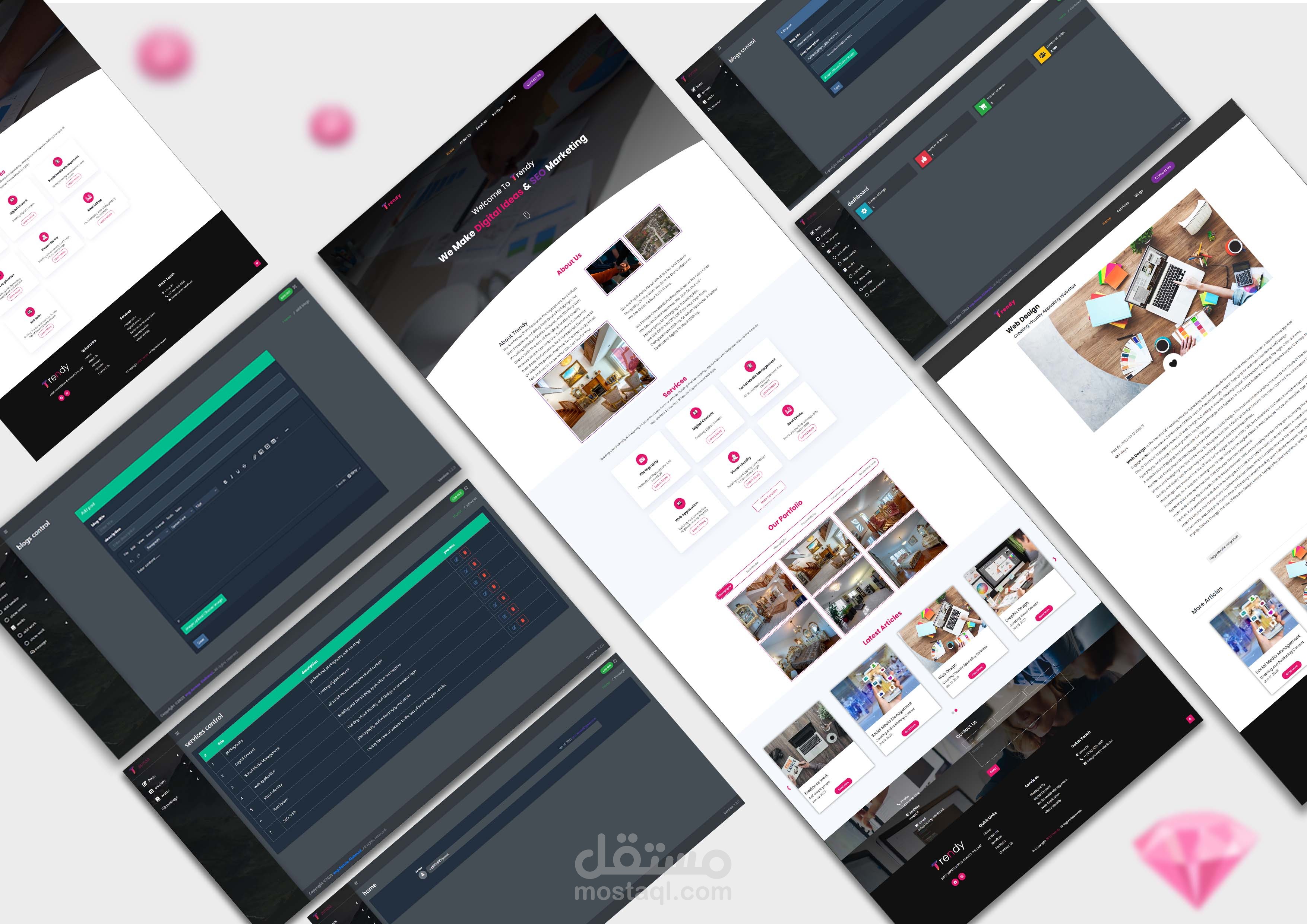 موقع تعريفي لشركة full stack