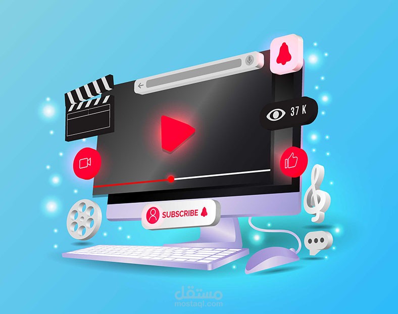 تصميم فيديو ترويجي لقناة يوتيوب بصوتي