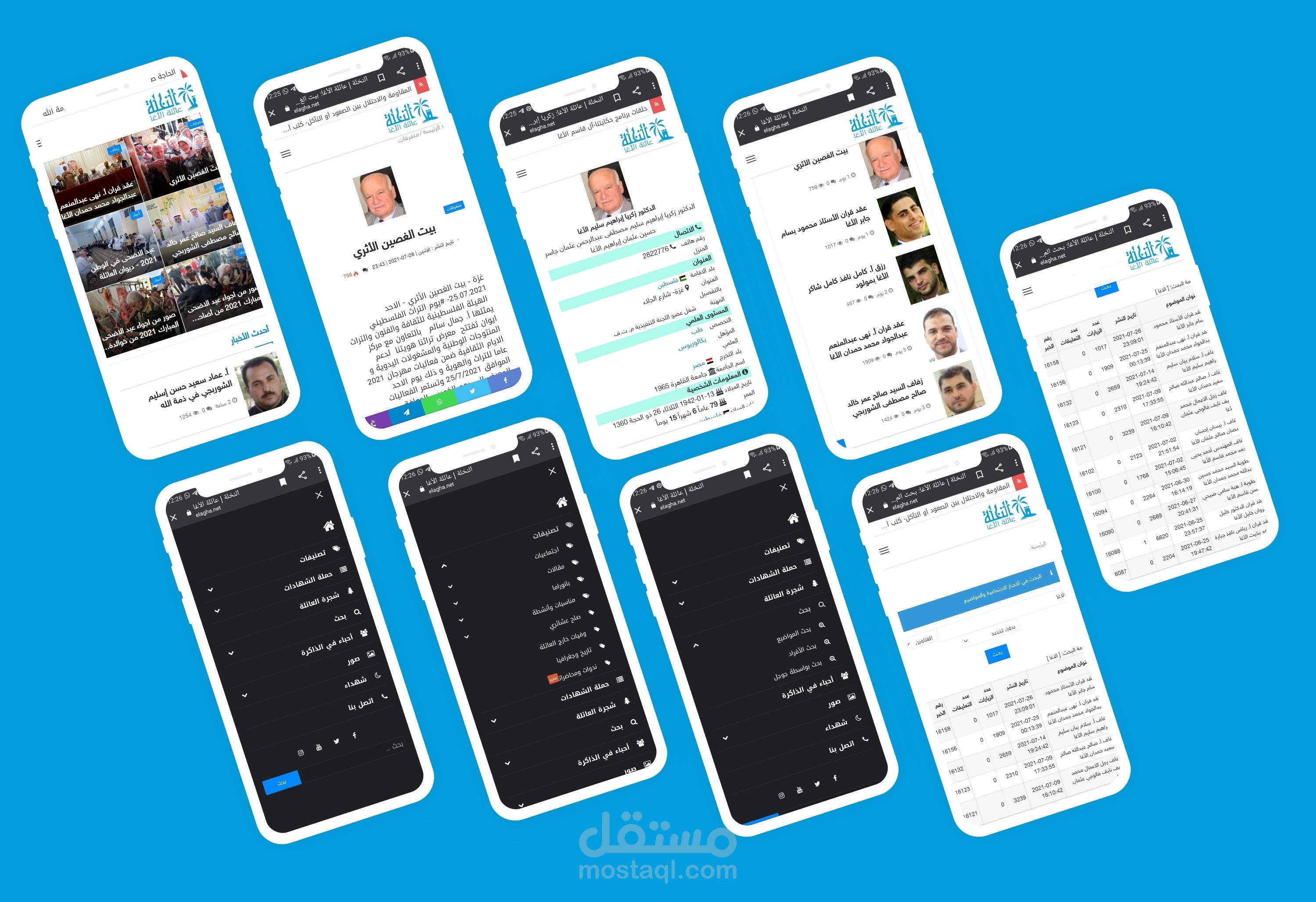 موقع و تطبيق عائلة "الاغا"