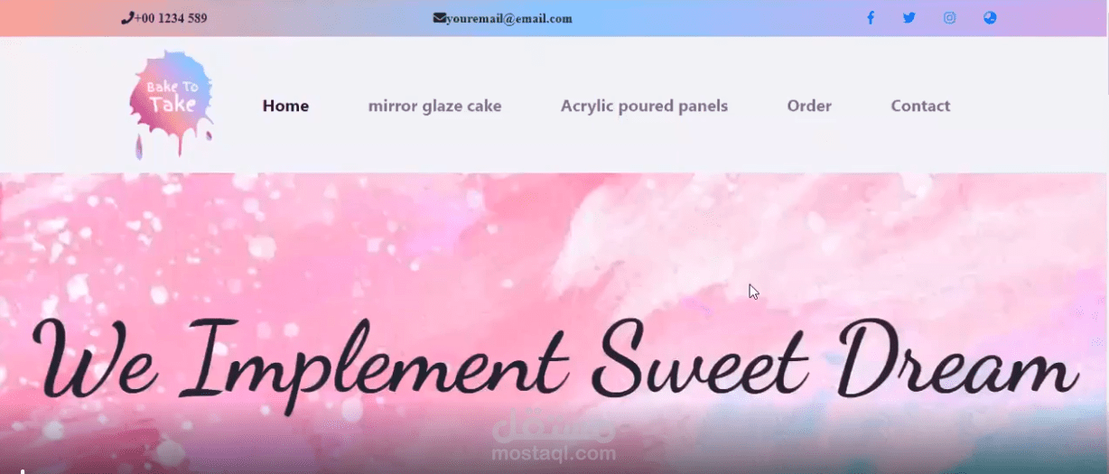 Bake to Take Website