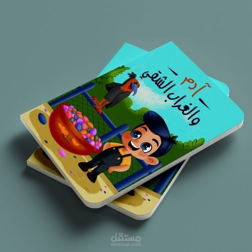 تصميم مشهد لقصة أدم والغراب الشقي