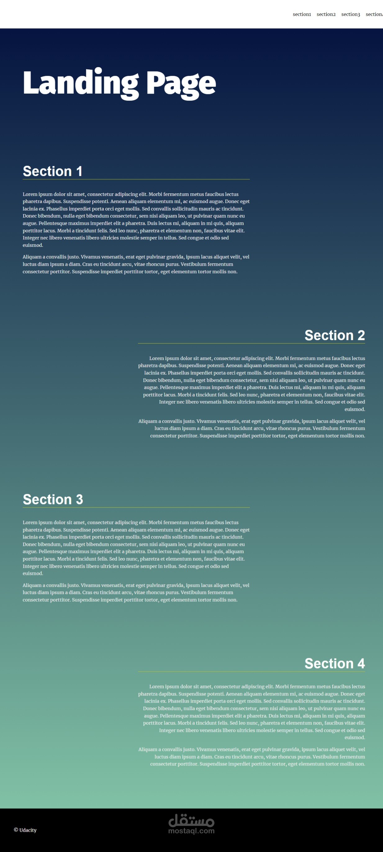 landing page