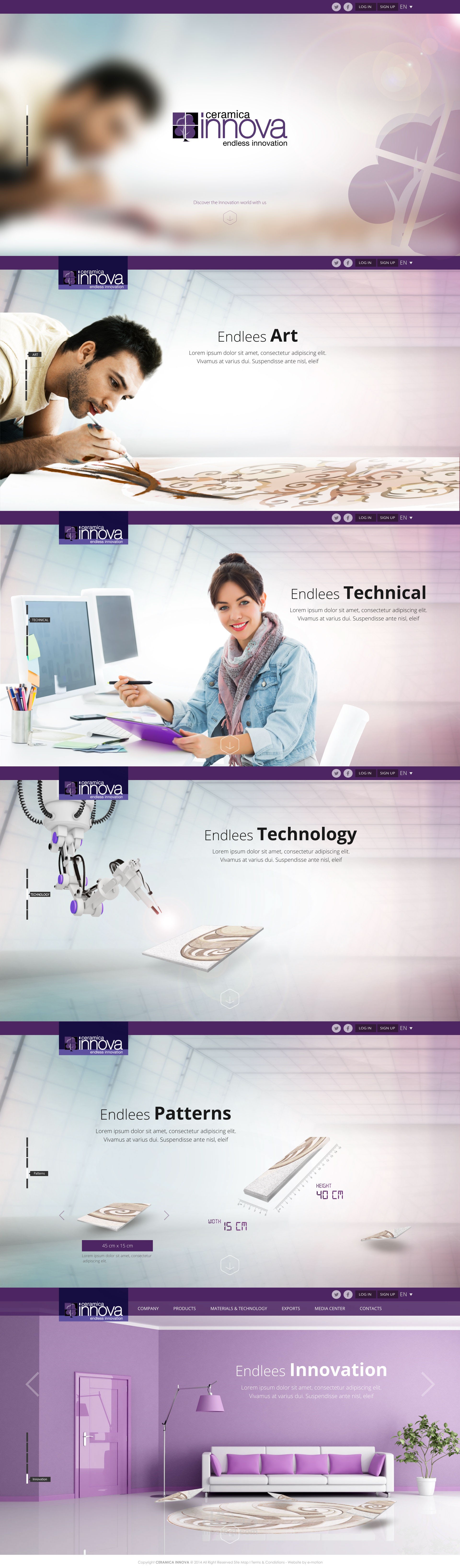 تصميم ويب سايت سيراميكا أنوفا