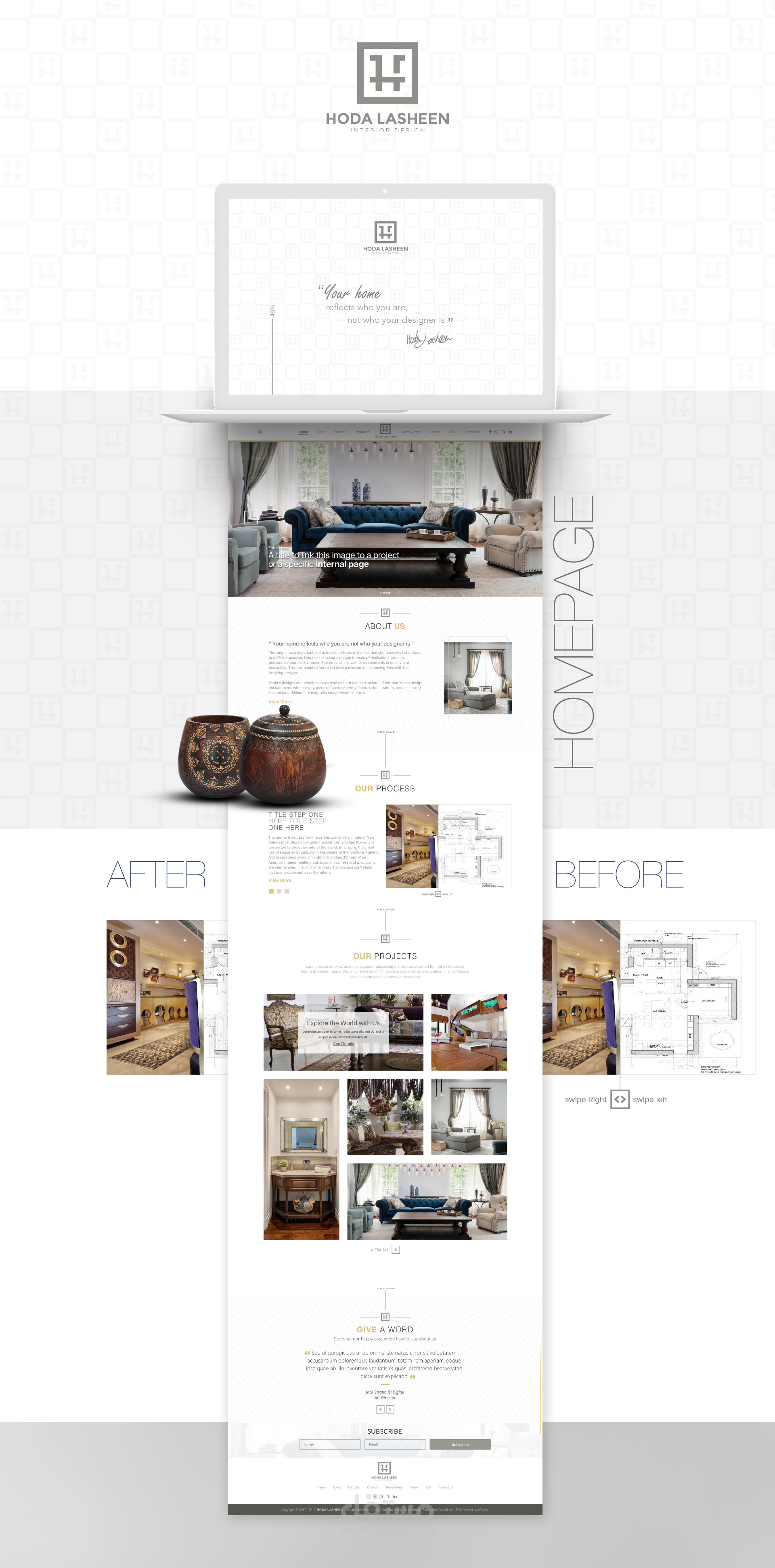 Website for famous interior designer Hoda Lasheen
