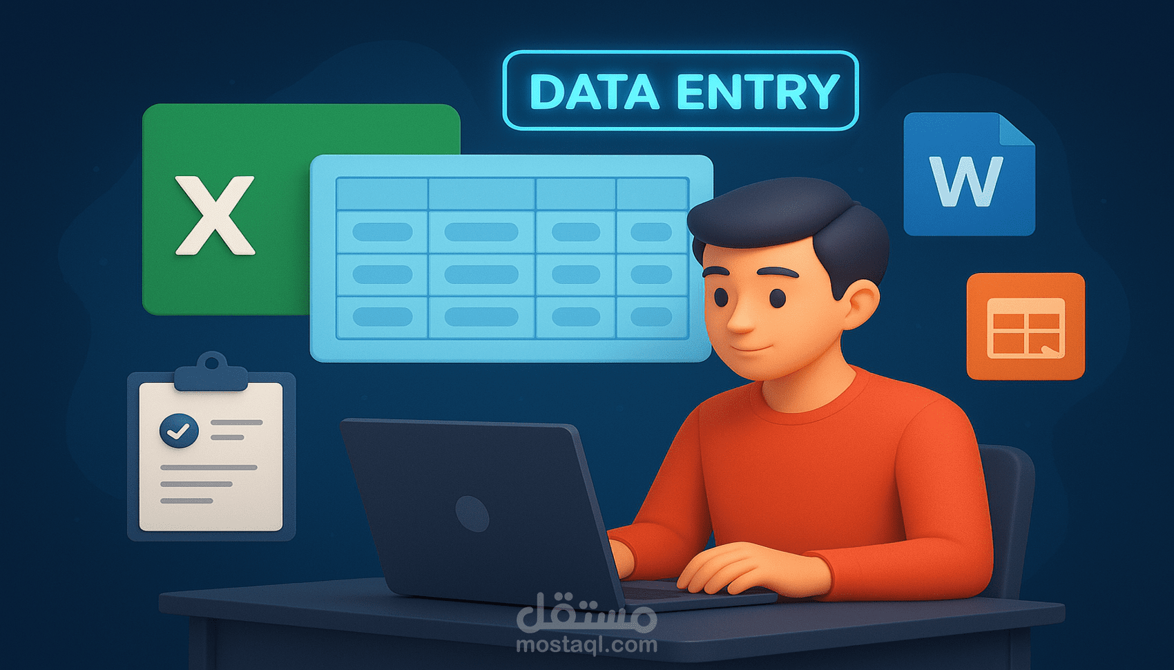 مدخل بيانات علي اكسيل / وورد (Word/ Excel)