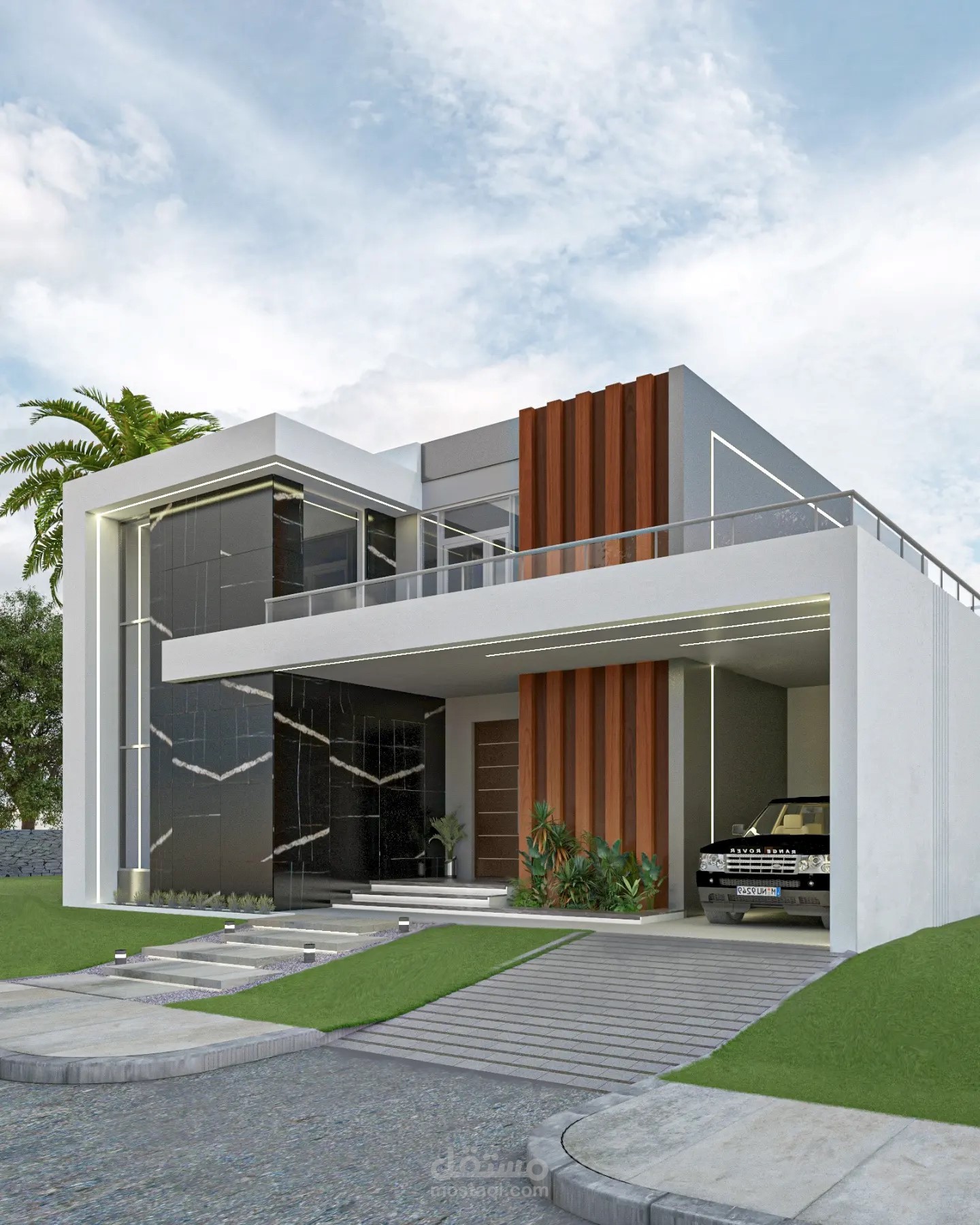 تصميم واجهات فيلا موديرن
