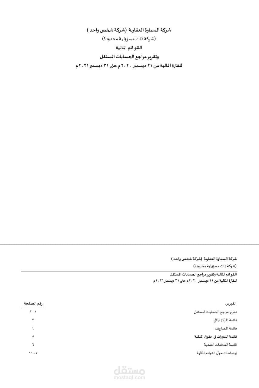 عمل القوائم المالية لشركة السماوة العقارية ورفع طلبات الاسترداد الخاصة بضريبة القيمة المضافة وتم قبول جميع طلبات الاسترداد