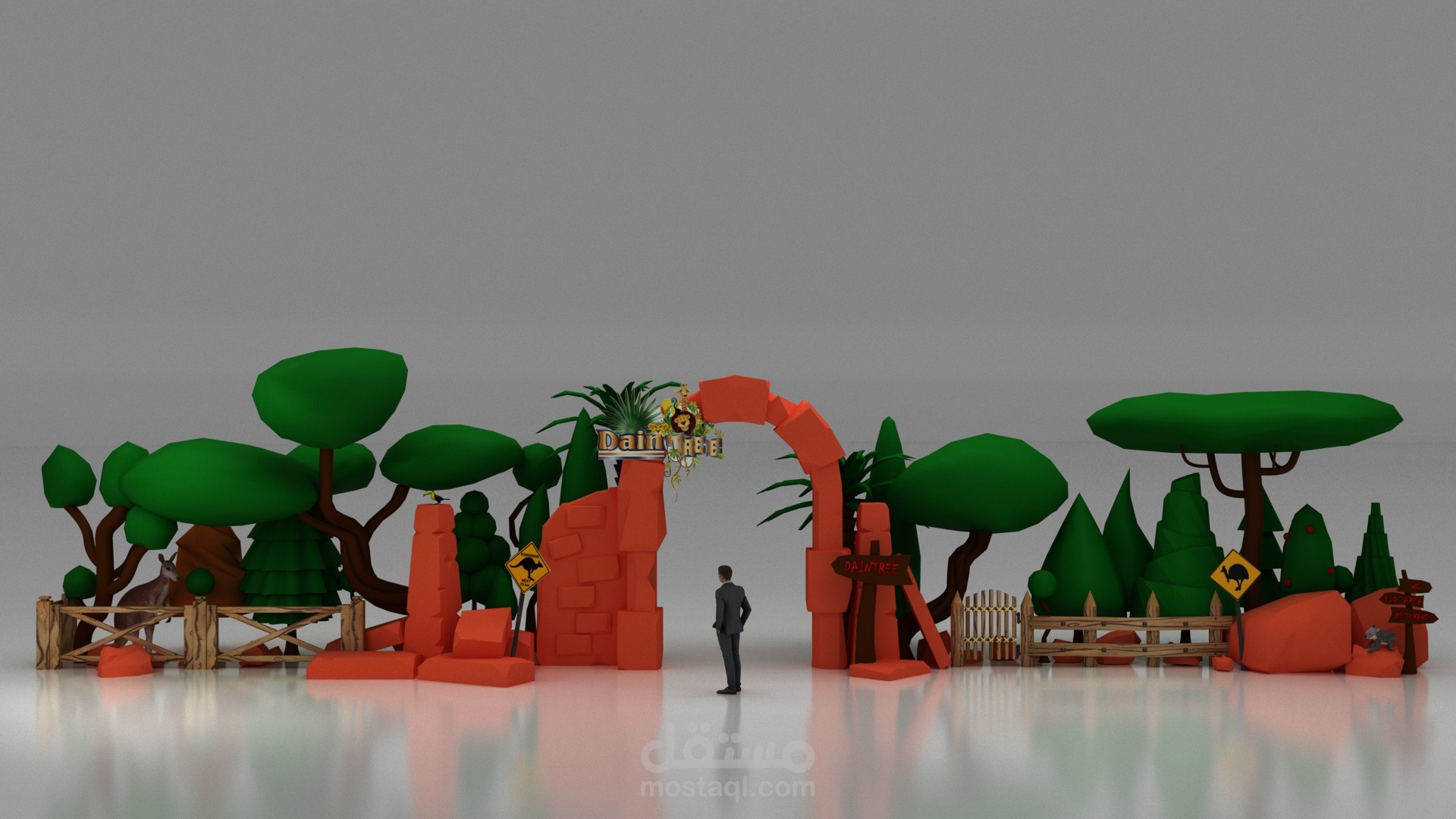 Daintree kids Park Entrance Classic Forest Concept- Kiva Art
