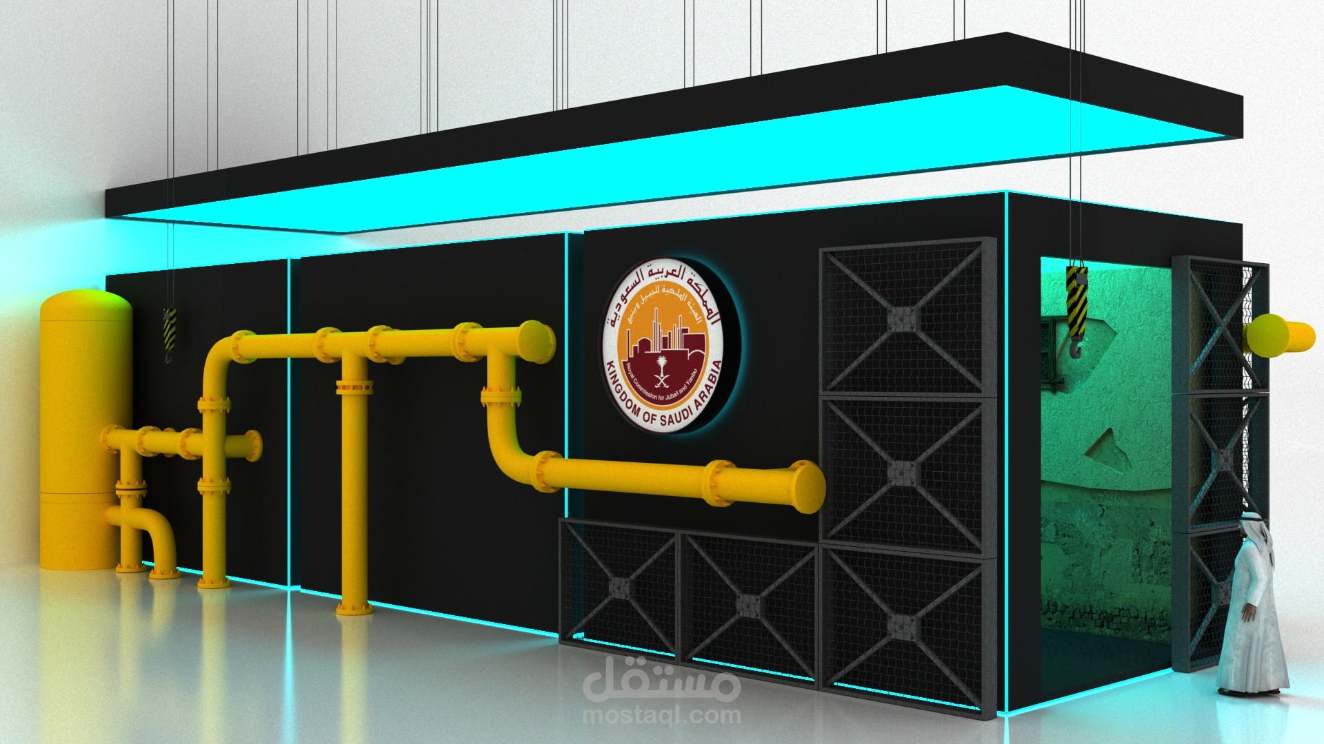 Royal Commission at Yanbu Booth Design- Digital Construction Concept