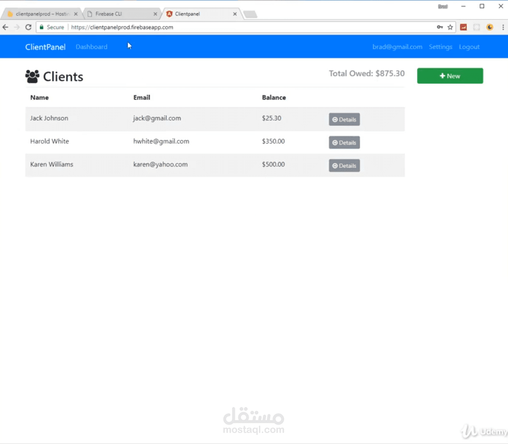 Client Panel Project