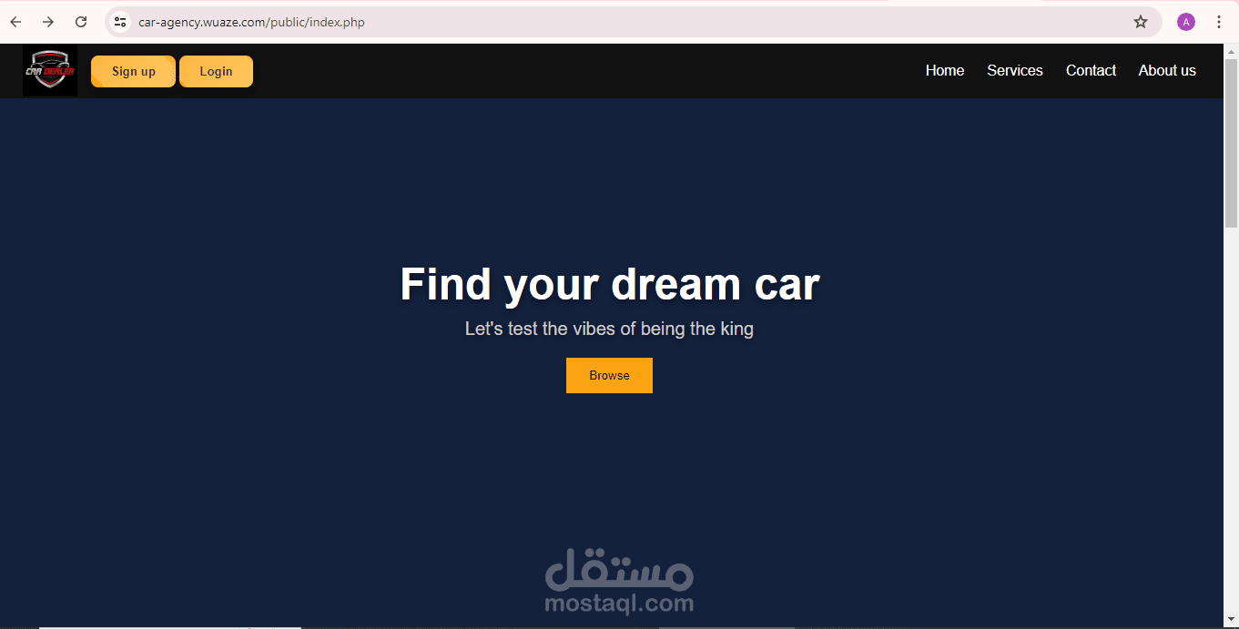 تطوير موقع متكامل لوكالة سيارات (HTML & PHP Back-end) | سريع وديناميكي
