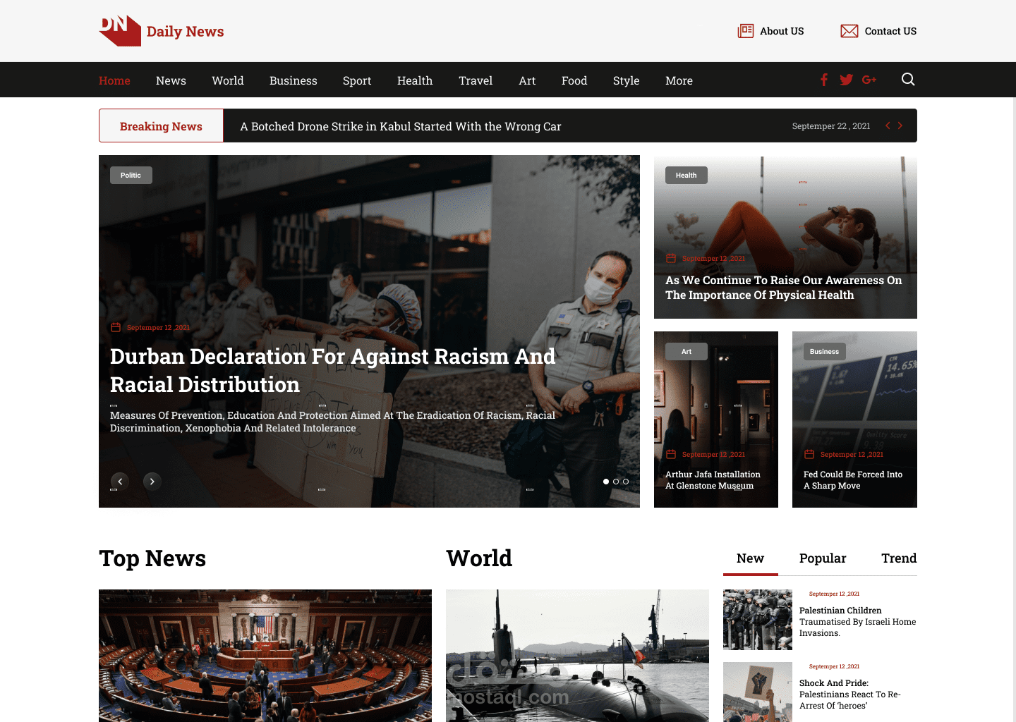 Daily News Web Design