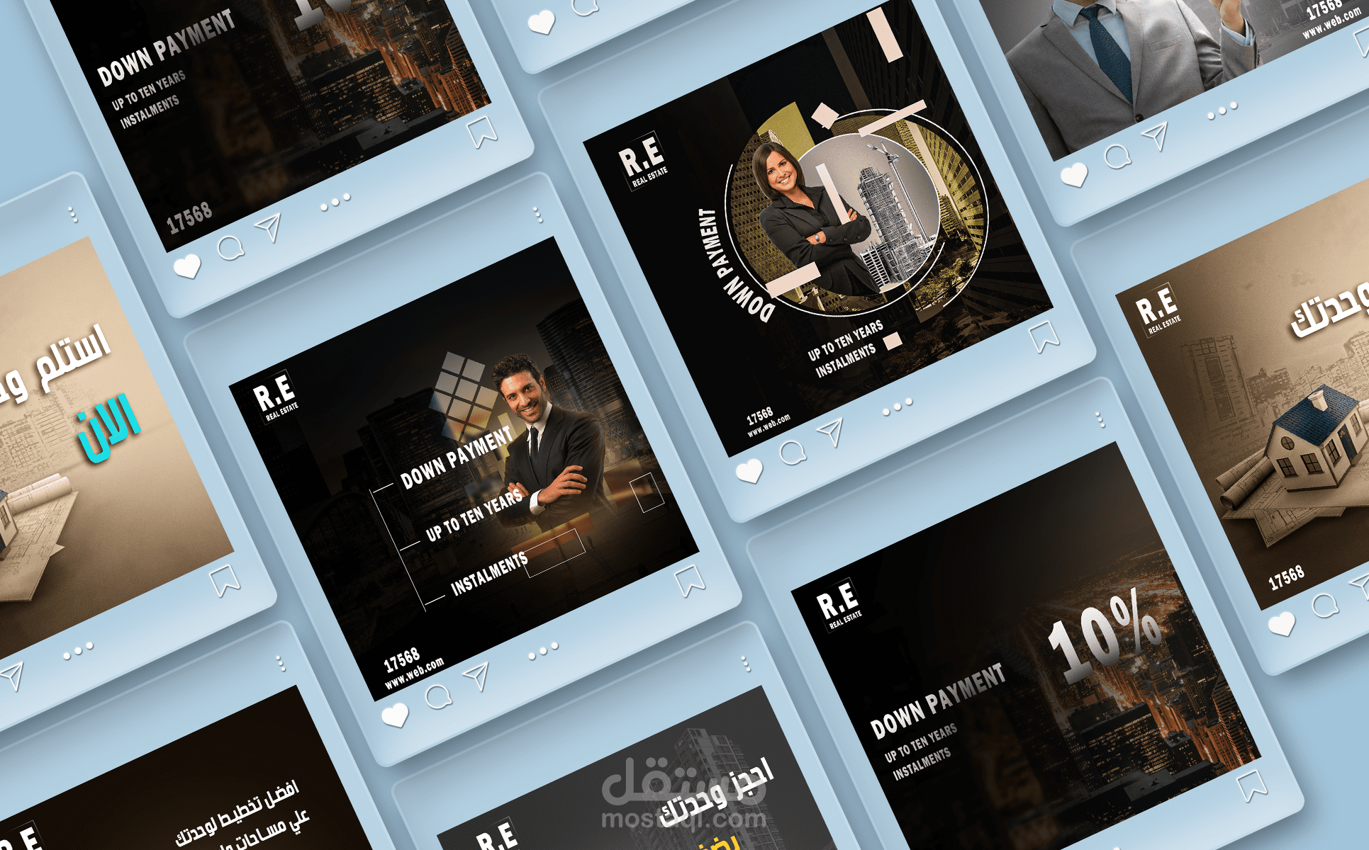 بوستات اعلانية عن العقارت وشركات المقاولات
